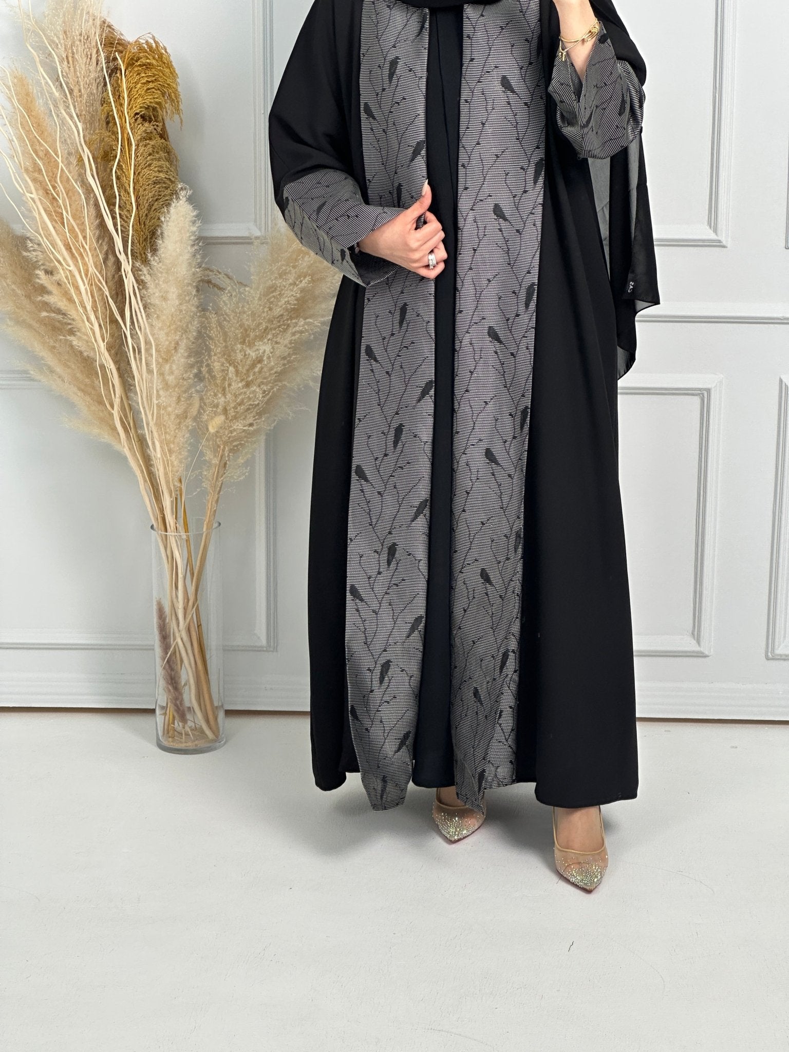 C - Black - Work - Abaya - Set - 172