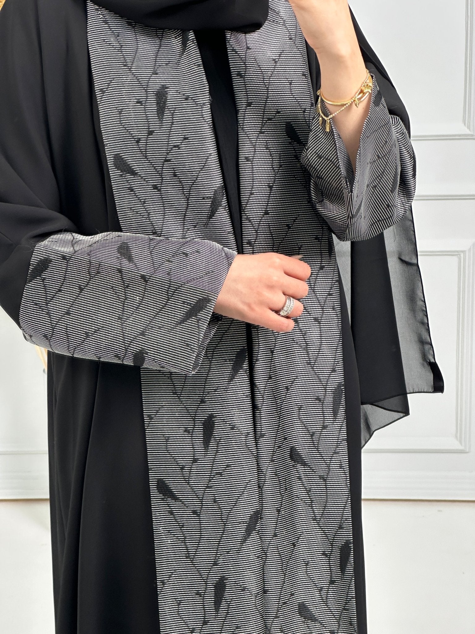 C - Black - Work - Abaya - Set - 172