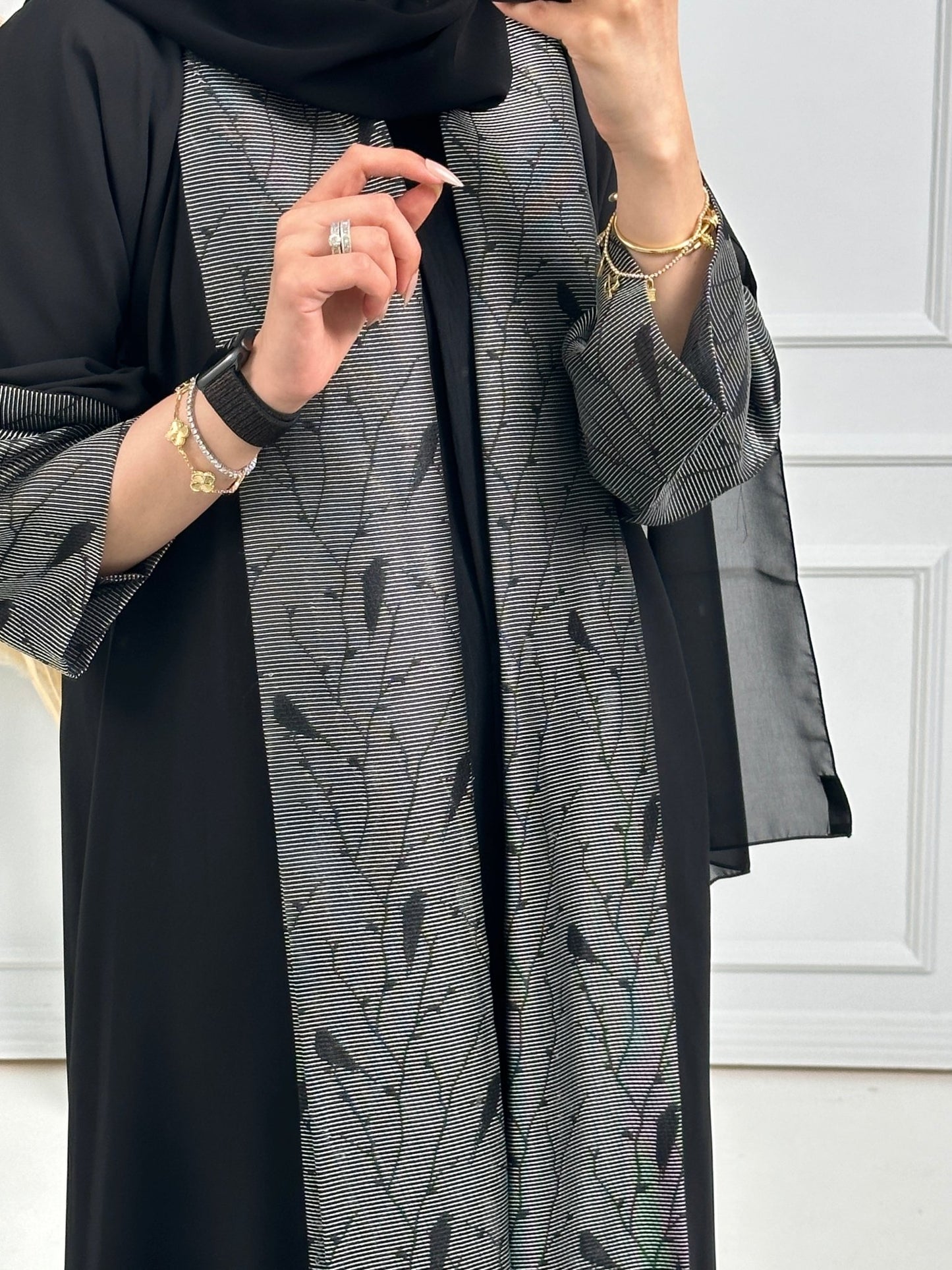 C - Black - Work - Abaya - Set - 172