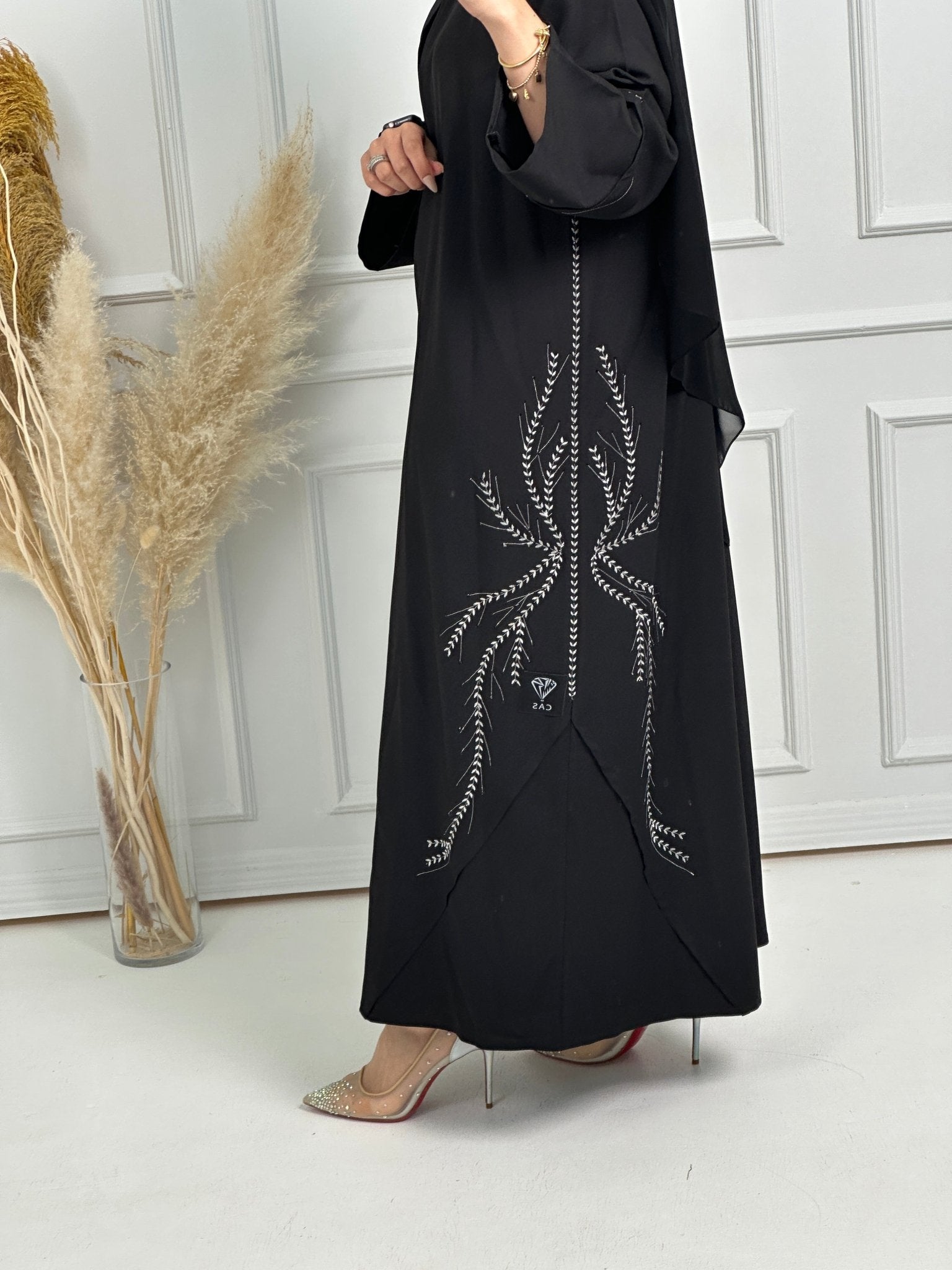 C - Black - Work - Abaya - Set - 173