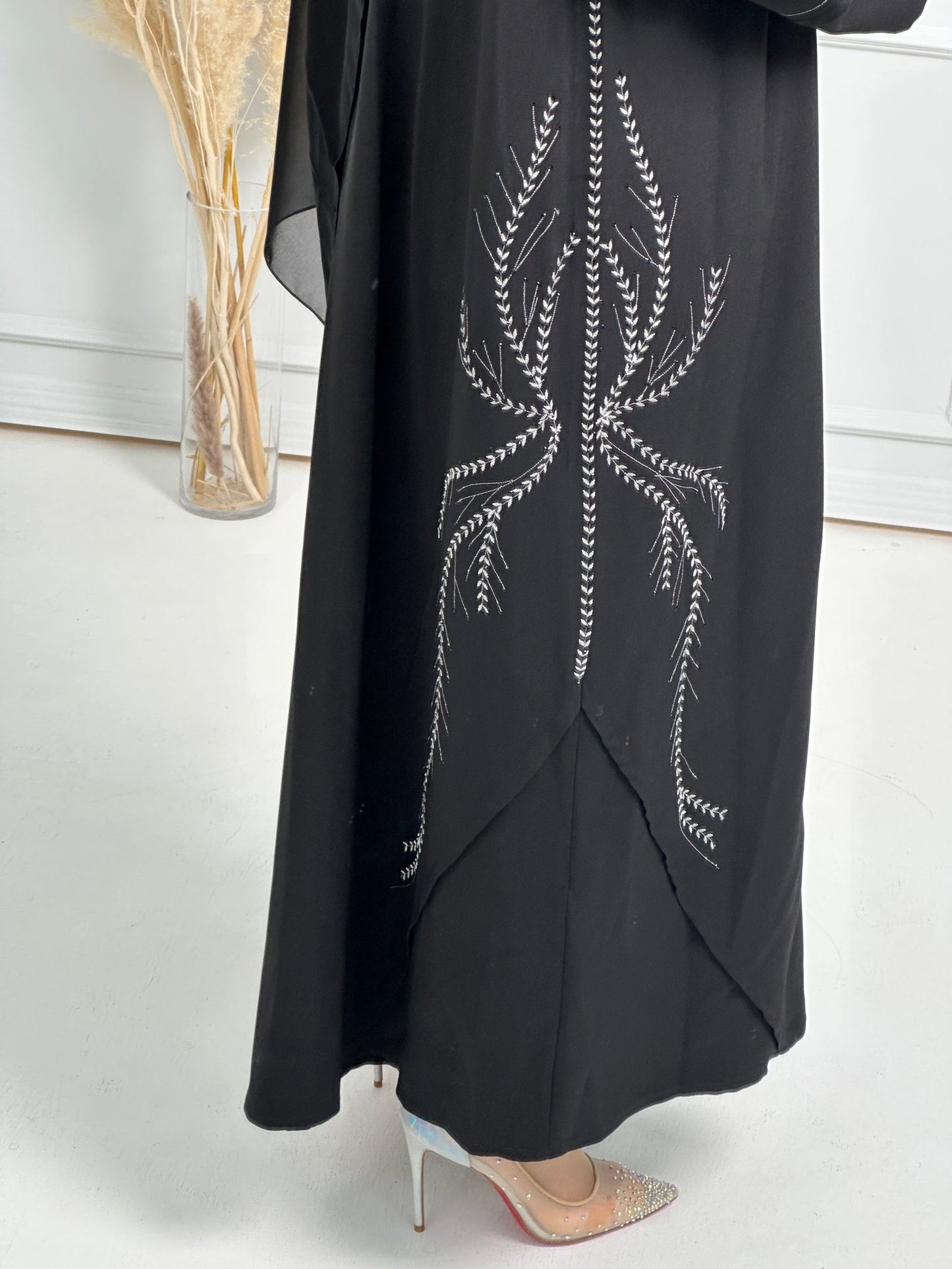 C - Black - Work - Abaya - Set - 173