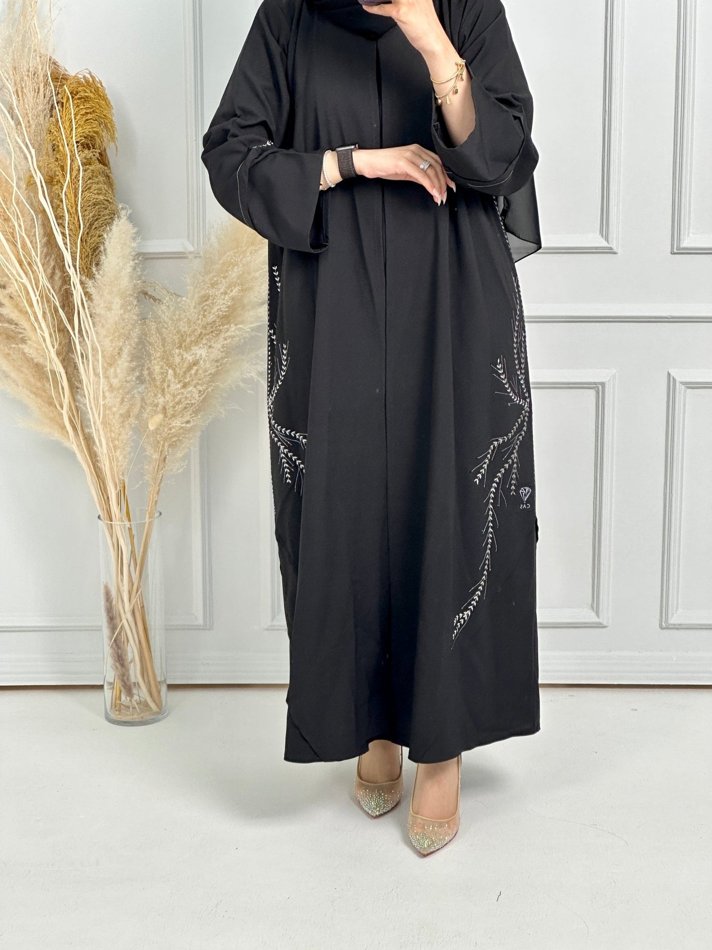 C - Black - Work - Abaya - Set - 173