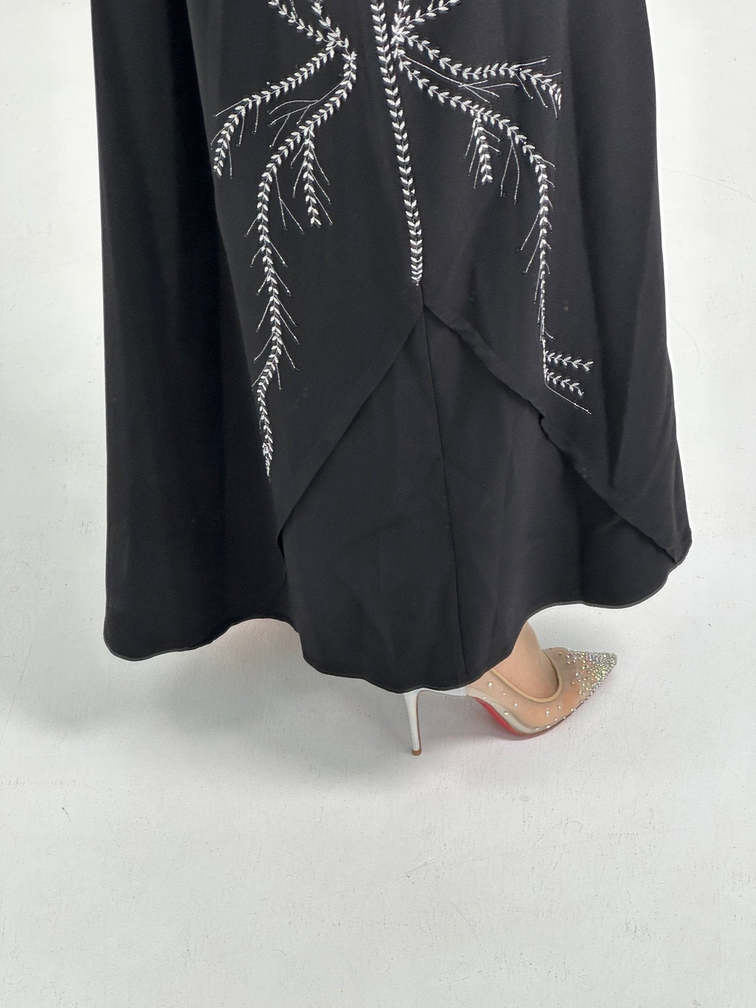 C - Black - Work - Abaya - Set - 173