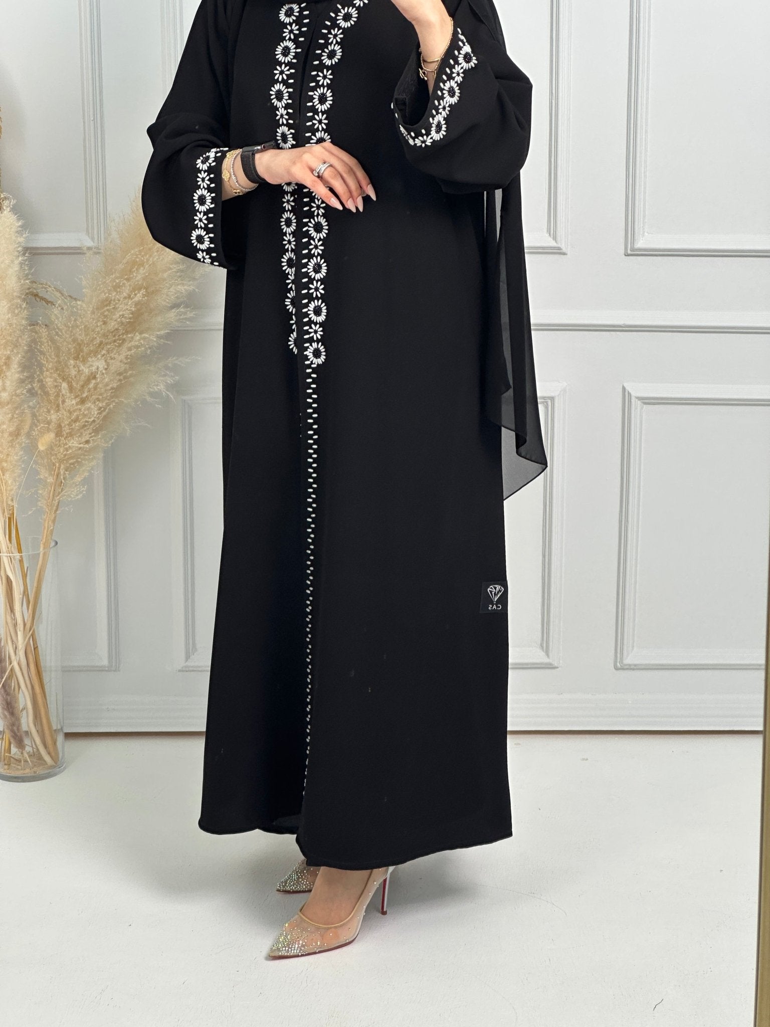 C - Black - Work - Abaya - Set - 174