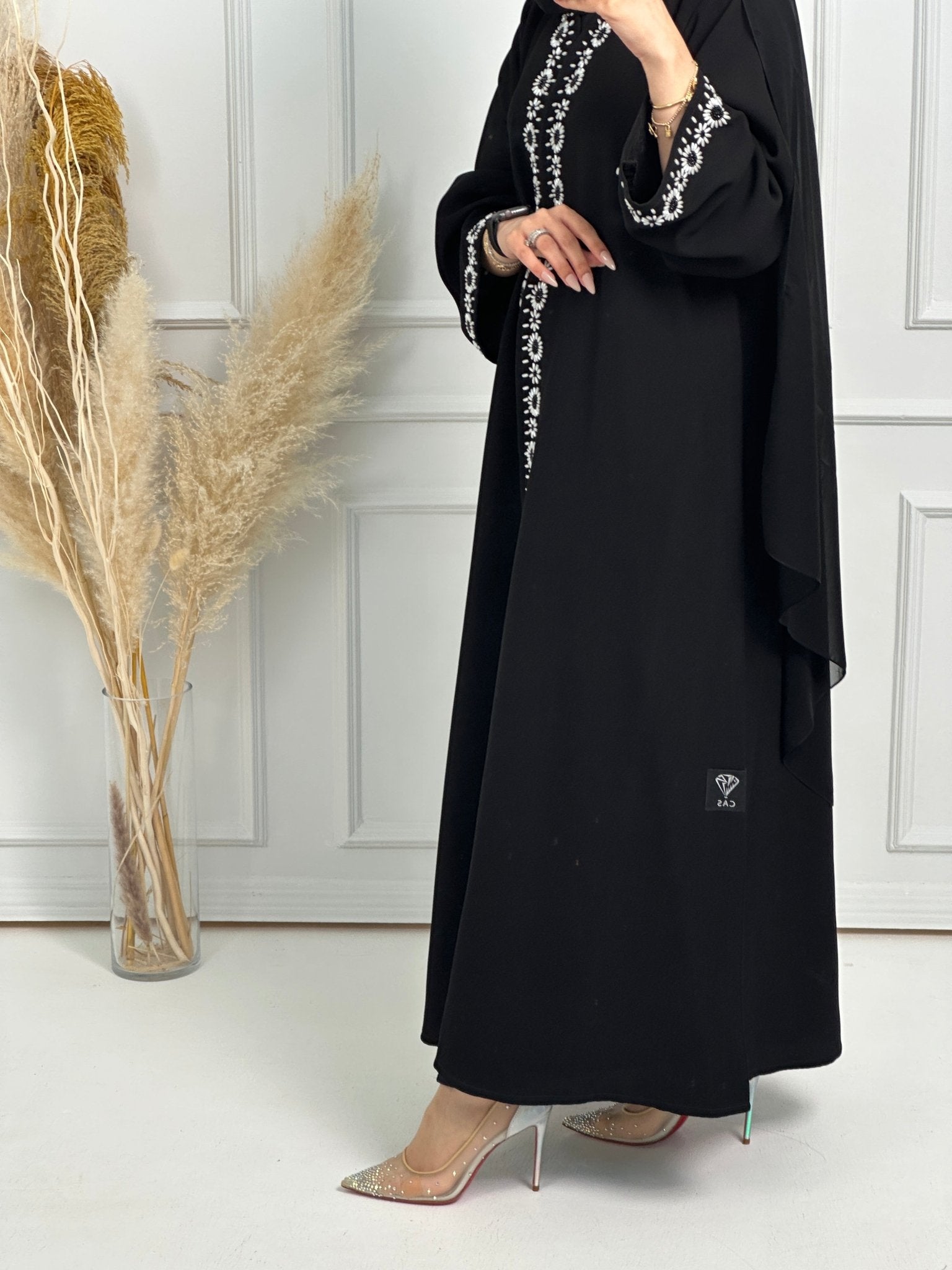 C - Black - Work - Abaya - Set - 174