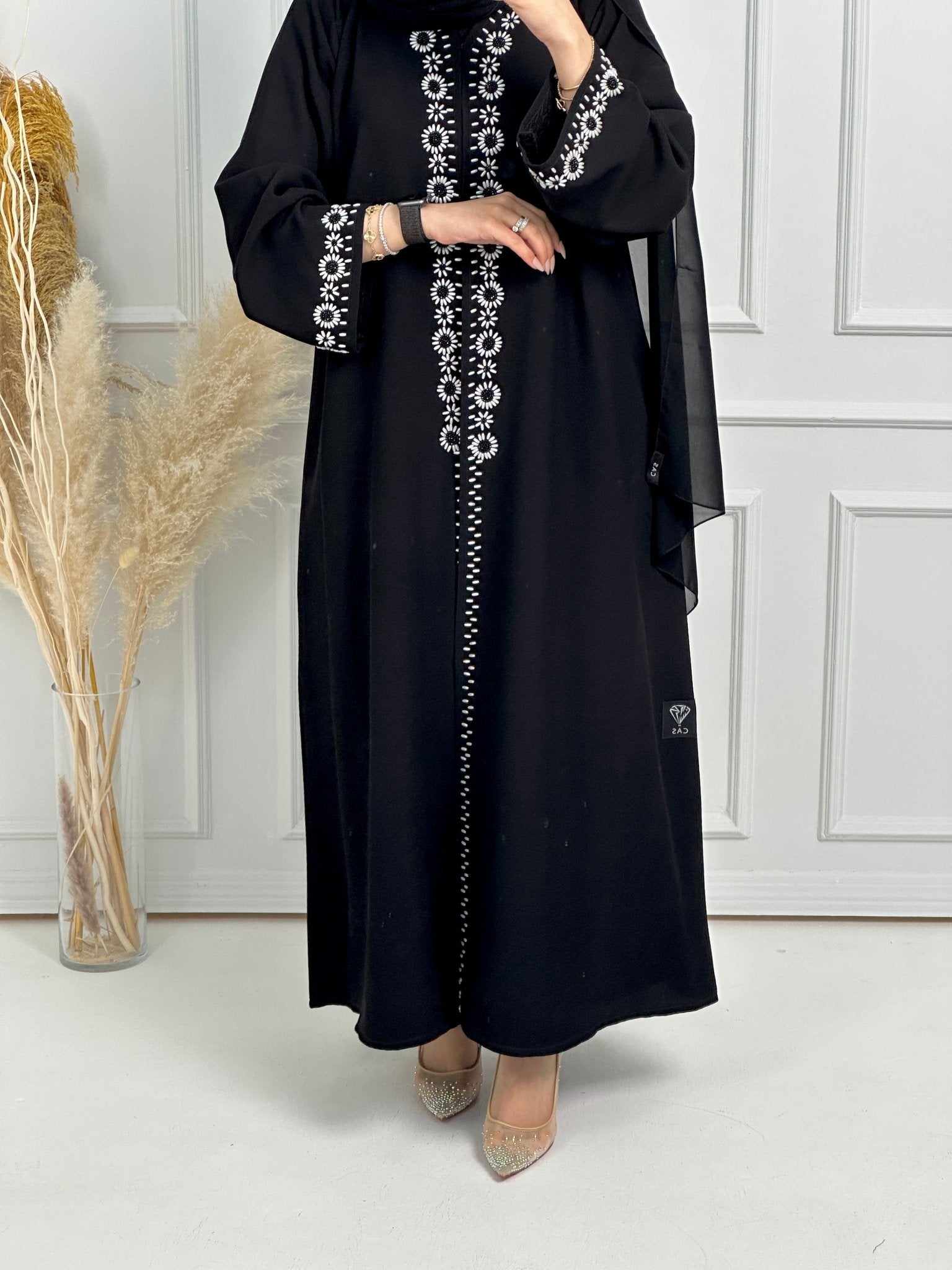 C - Black - Work - Abaya - Set - 174