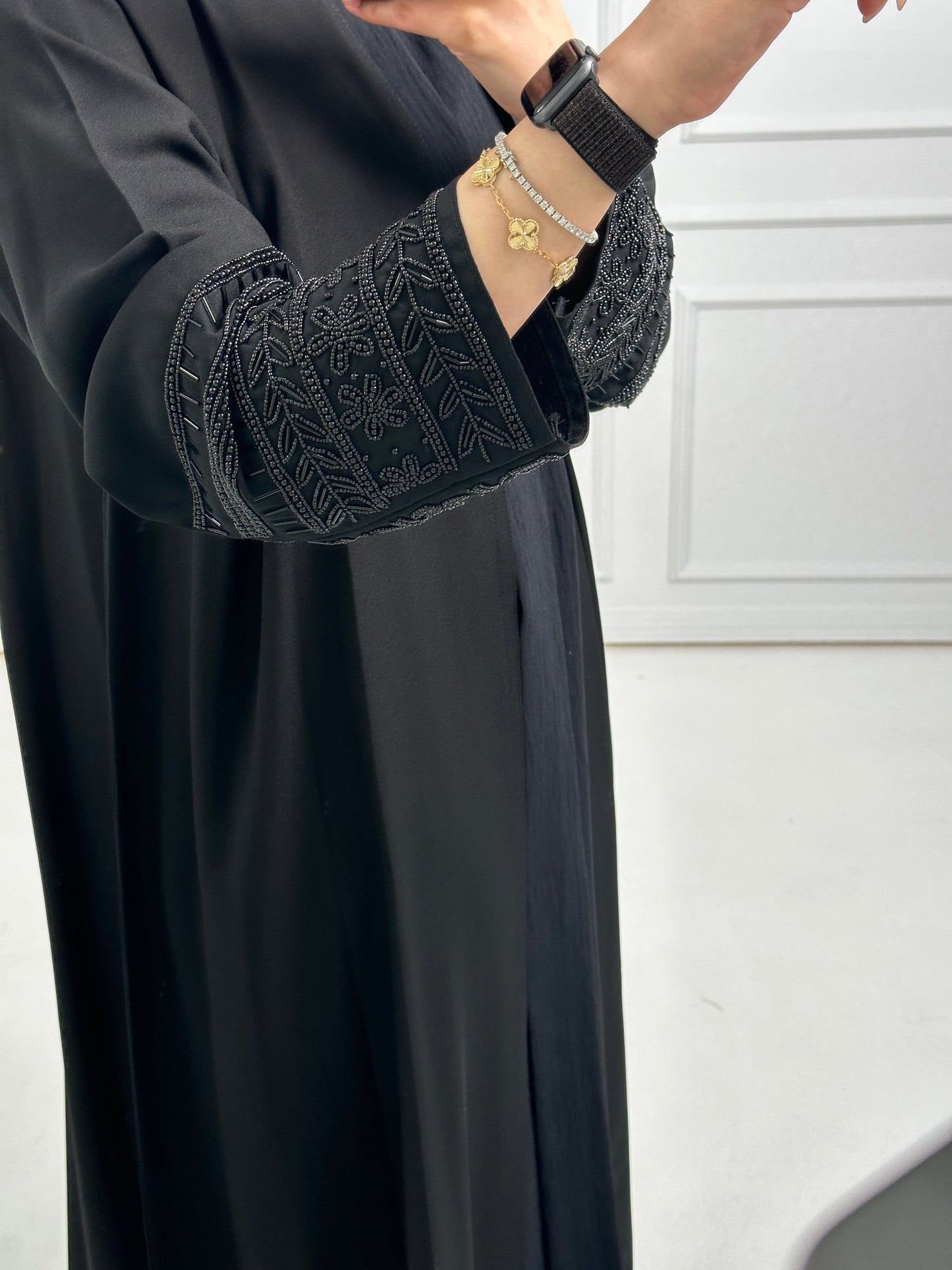 C - Black - Work - Abaya - Set - 175