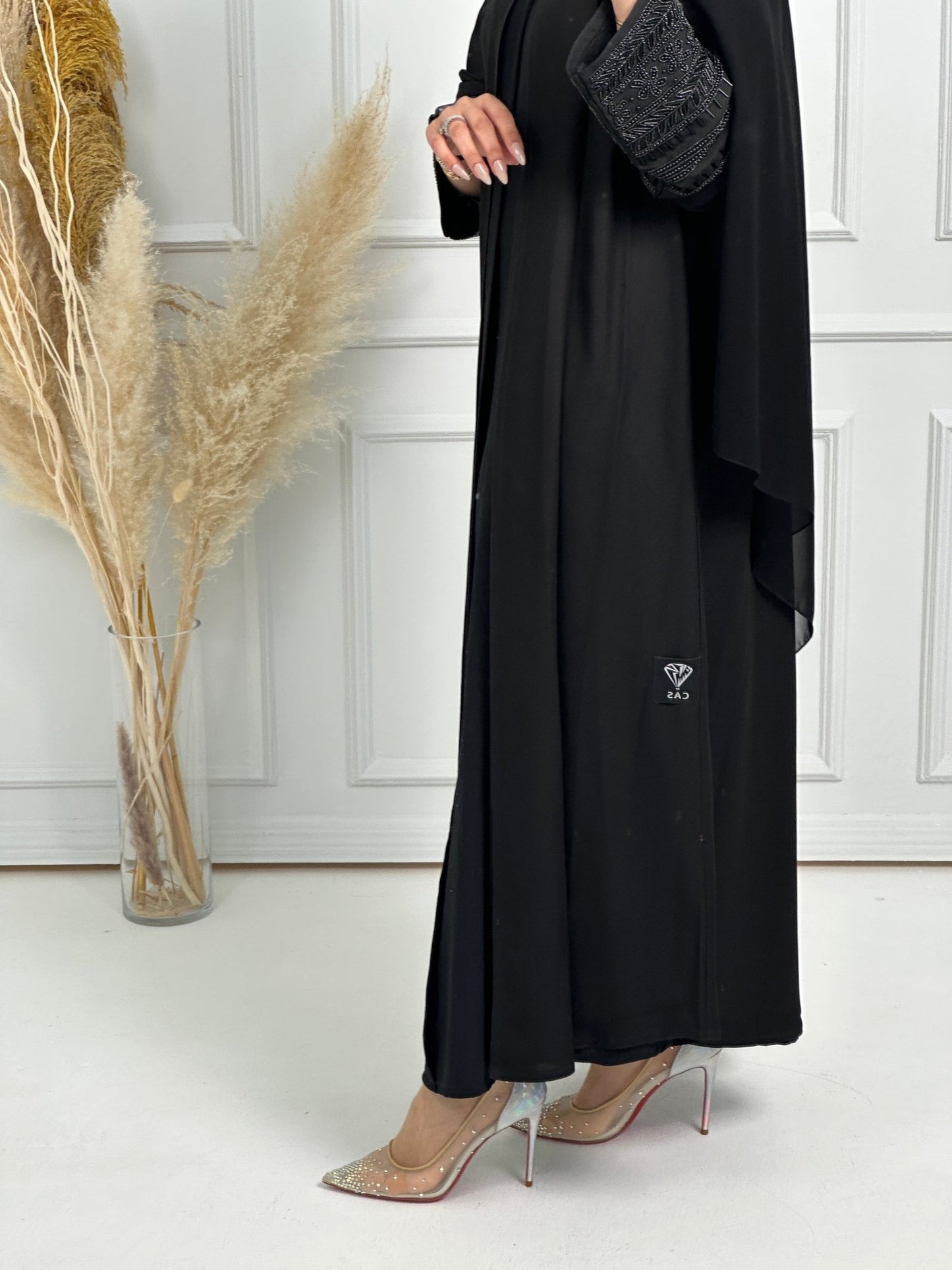 C - Black - Work - Abaya - Set - 175