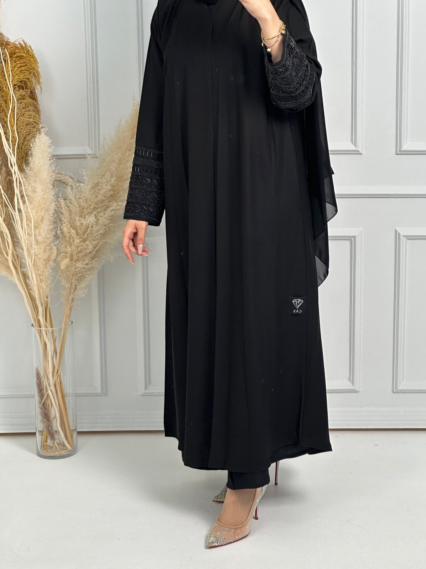 C - Black - Work - Abaya - Set - 175