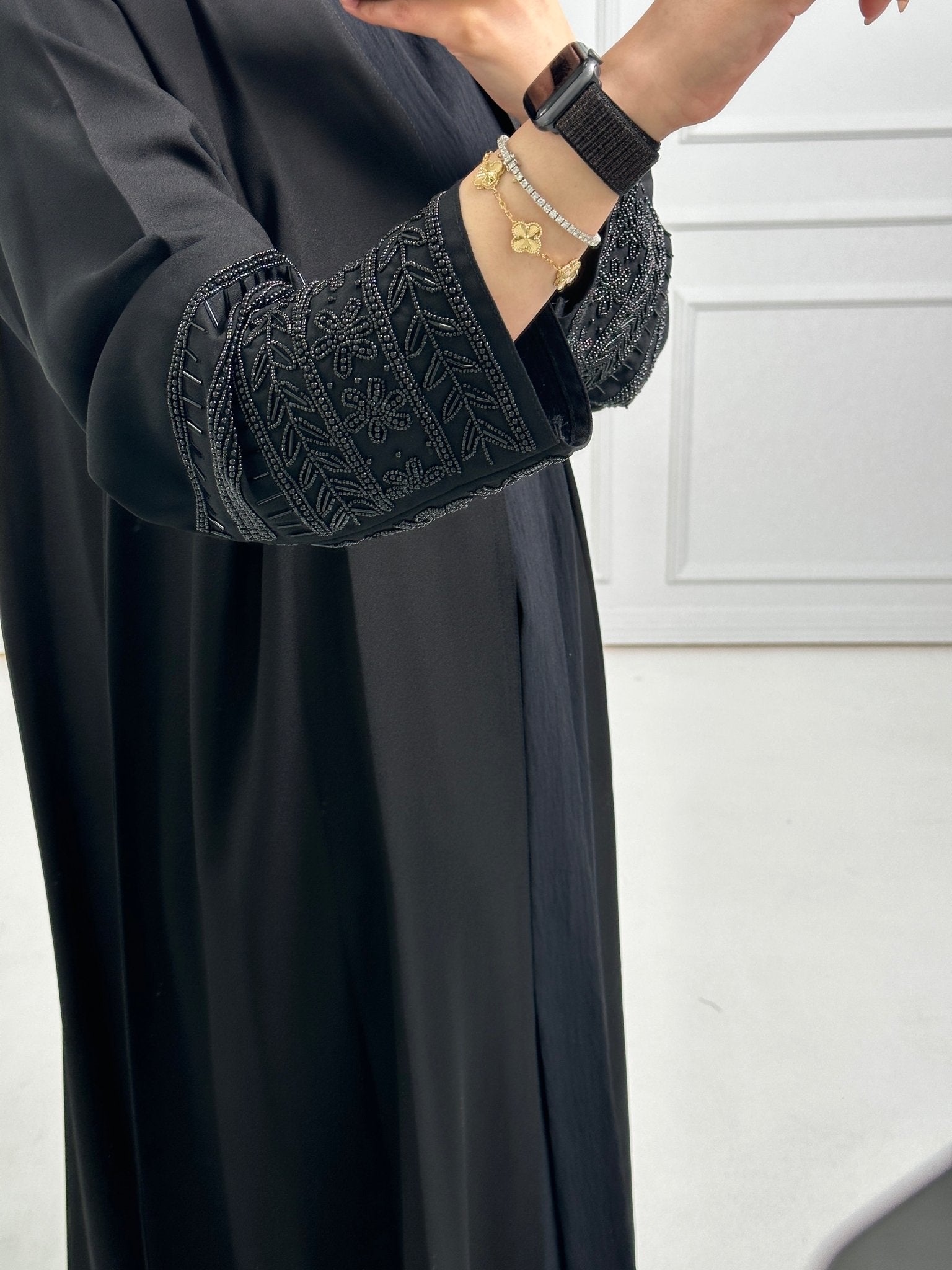 C - Black - Work - Abaya - Set - 175