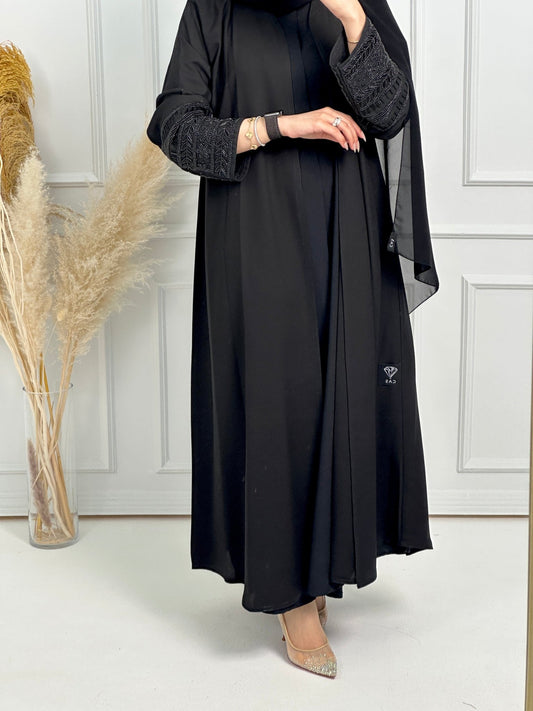 C - Black - Work - Abaya - Set - 175