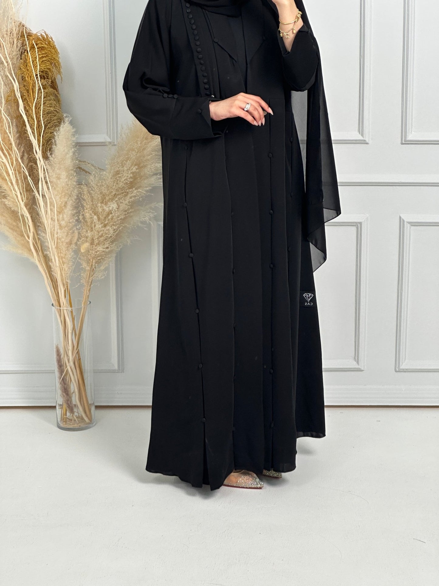 C - Black - Work - Abaya - Set - 178