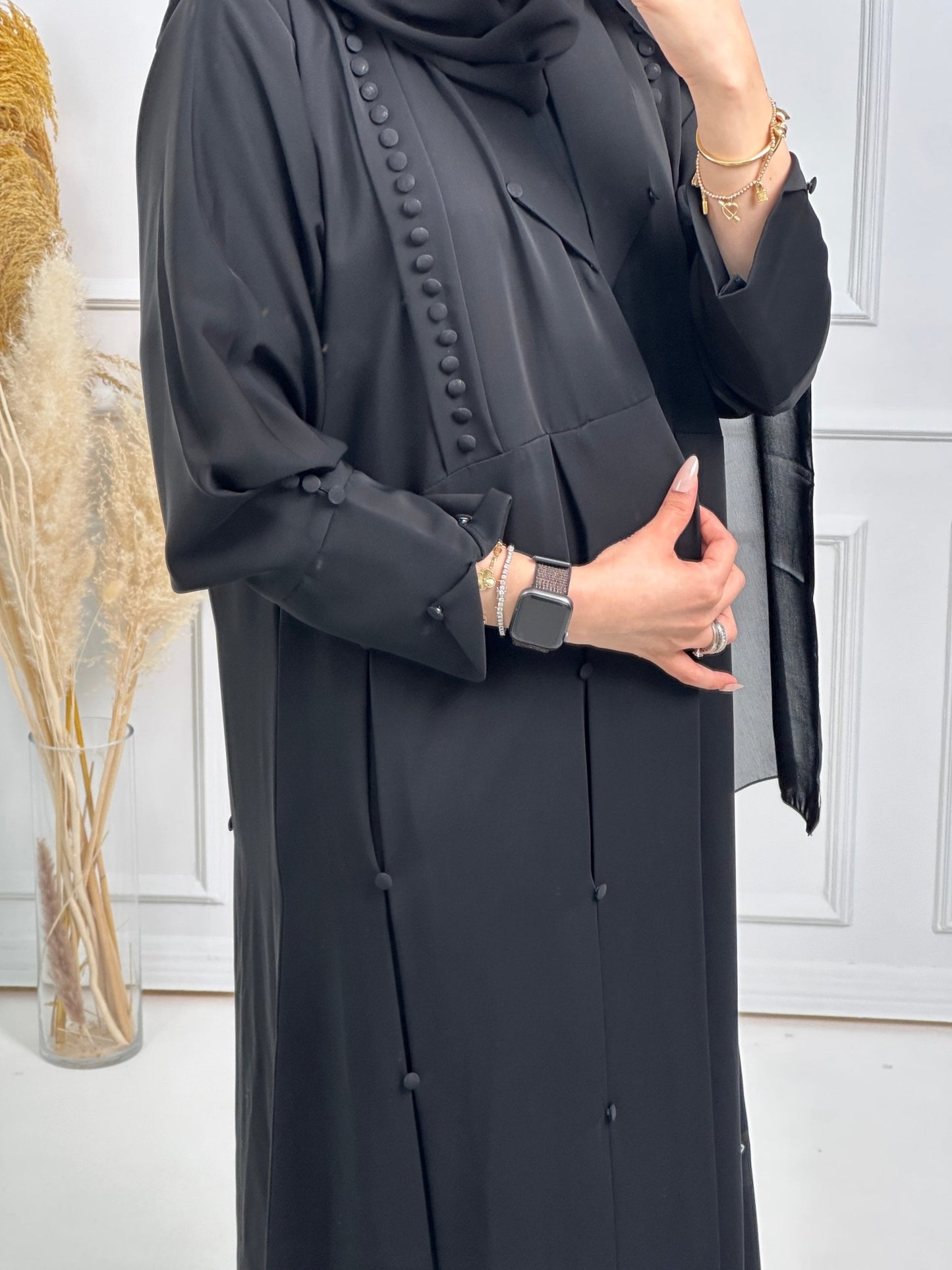 C - Black - Work - Abaya - Set - 178