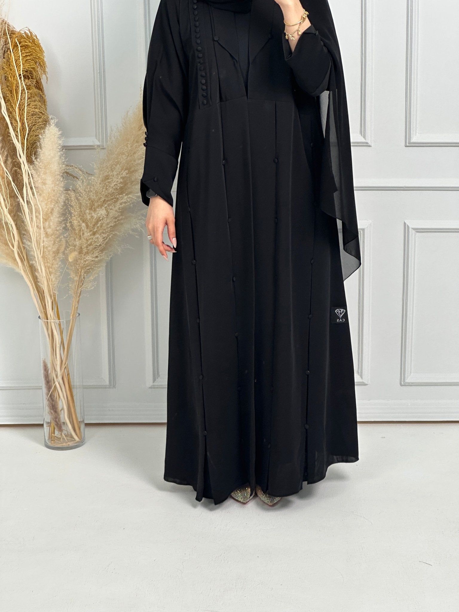 C - Black - Work - Abaya - Set - 178