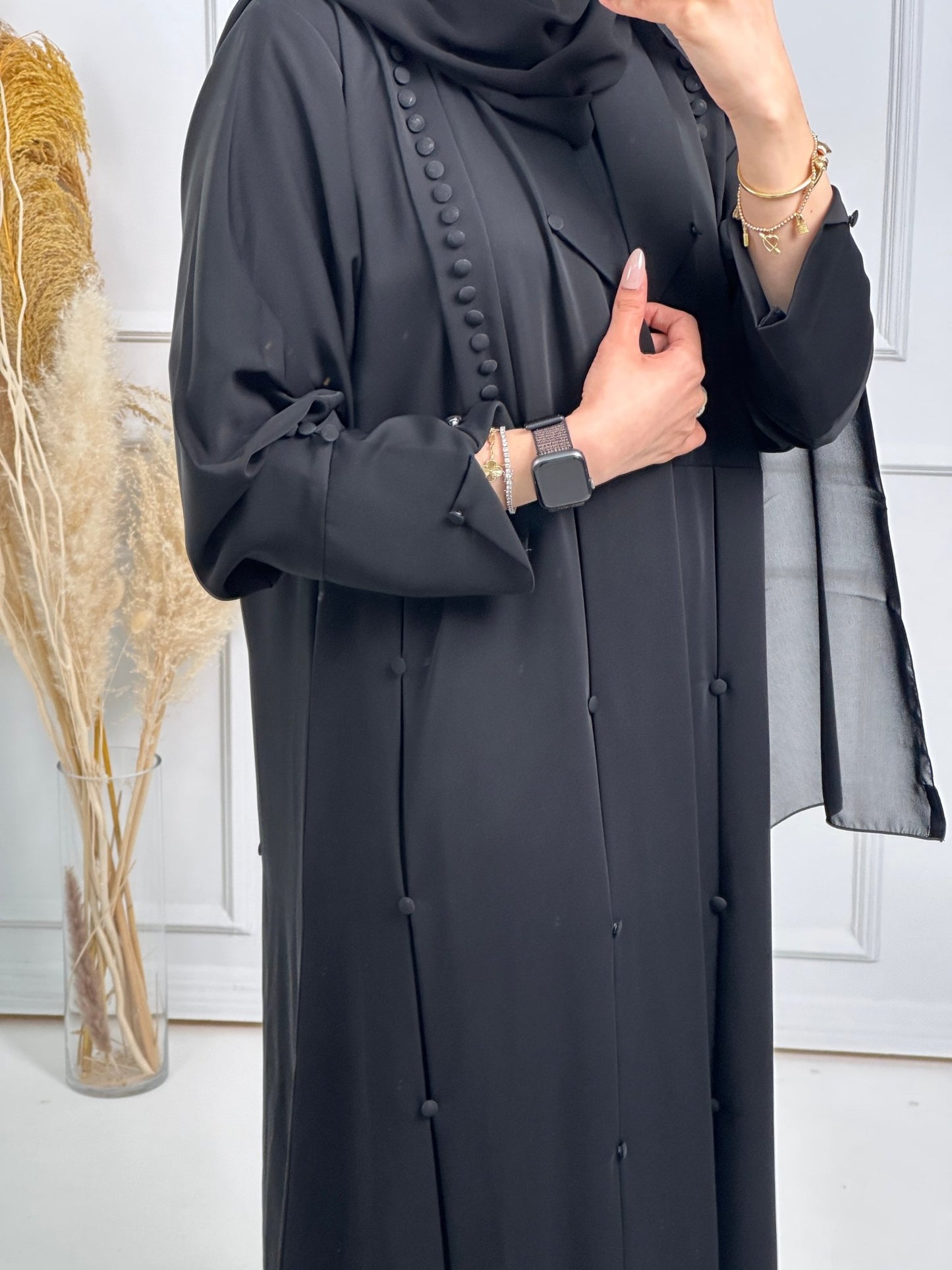 C - Black - Work - Abaya - Set - 178