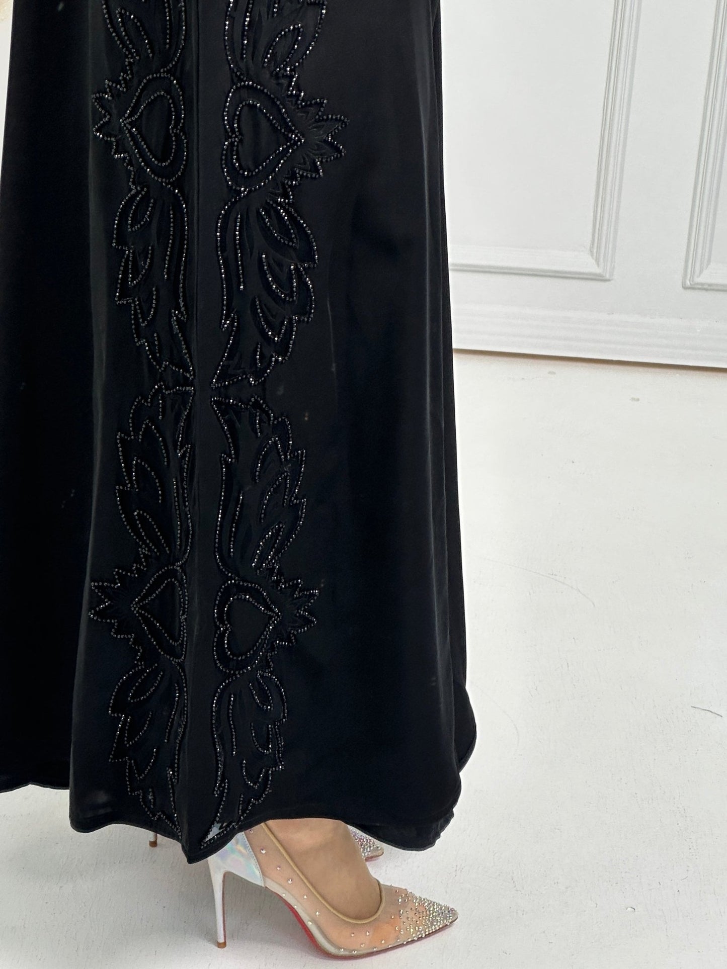 C - Black - Work - Abaya - Set - 179