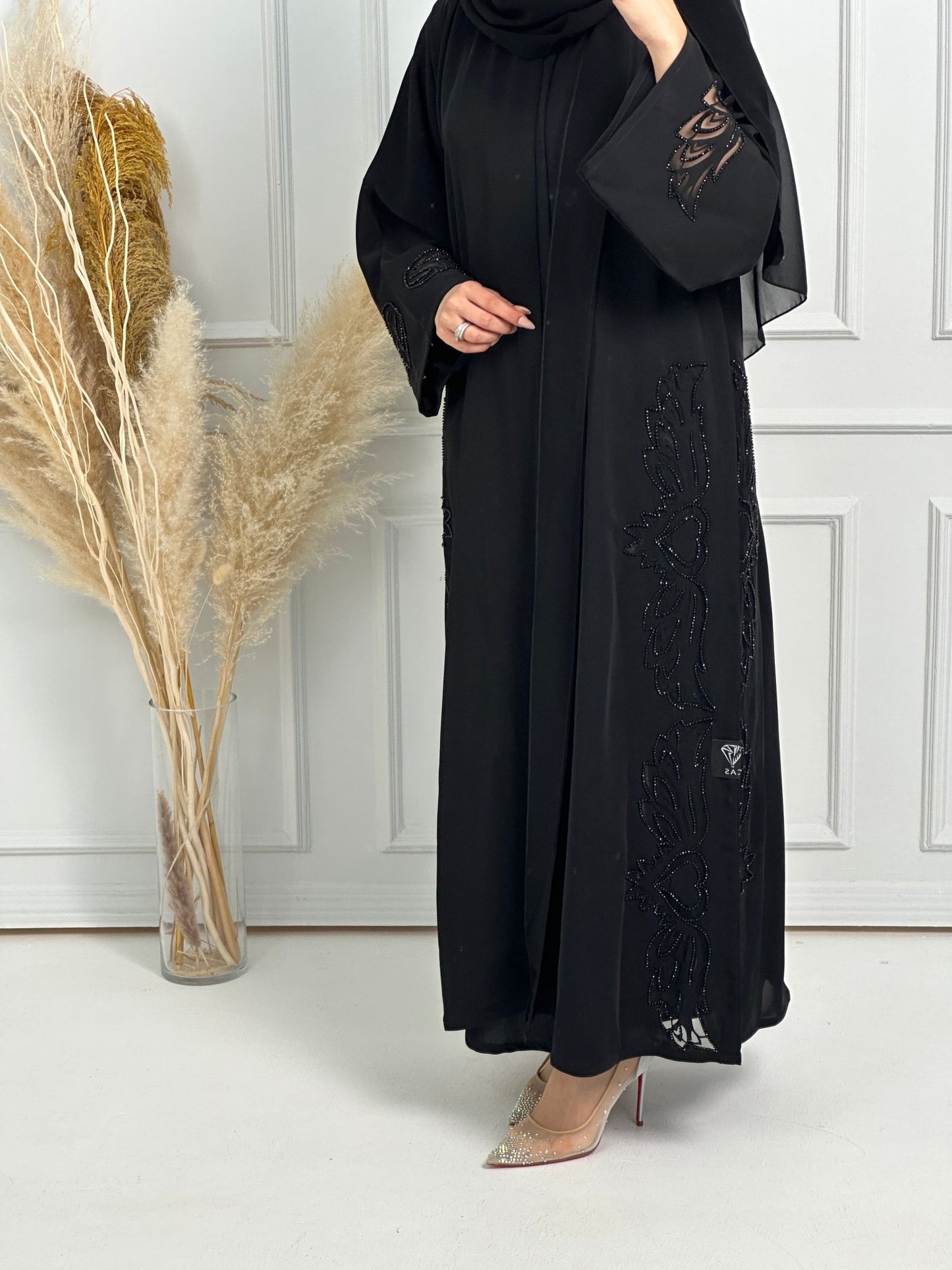 C - Black - Work - Abaya - Set - 179