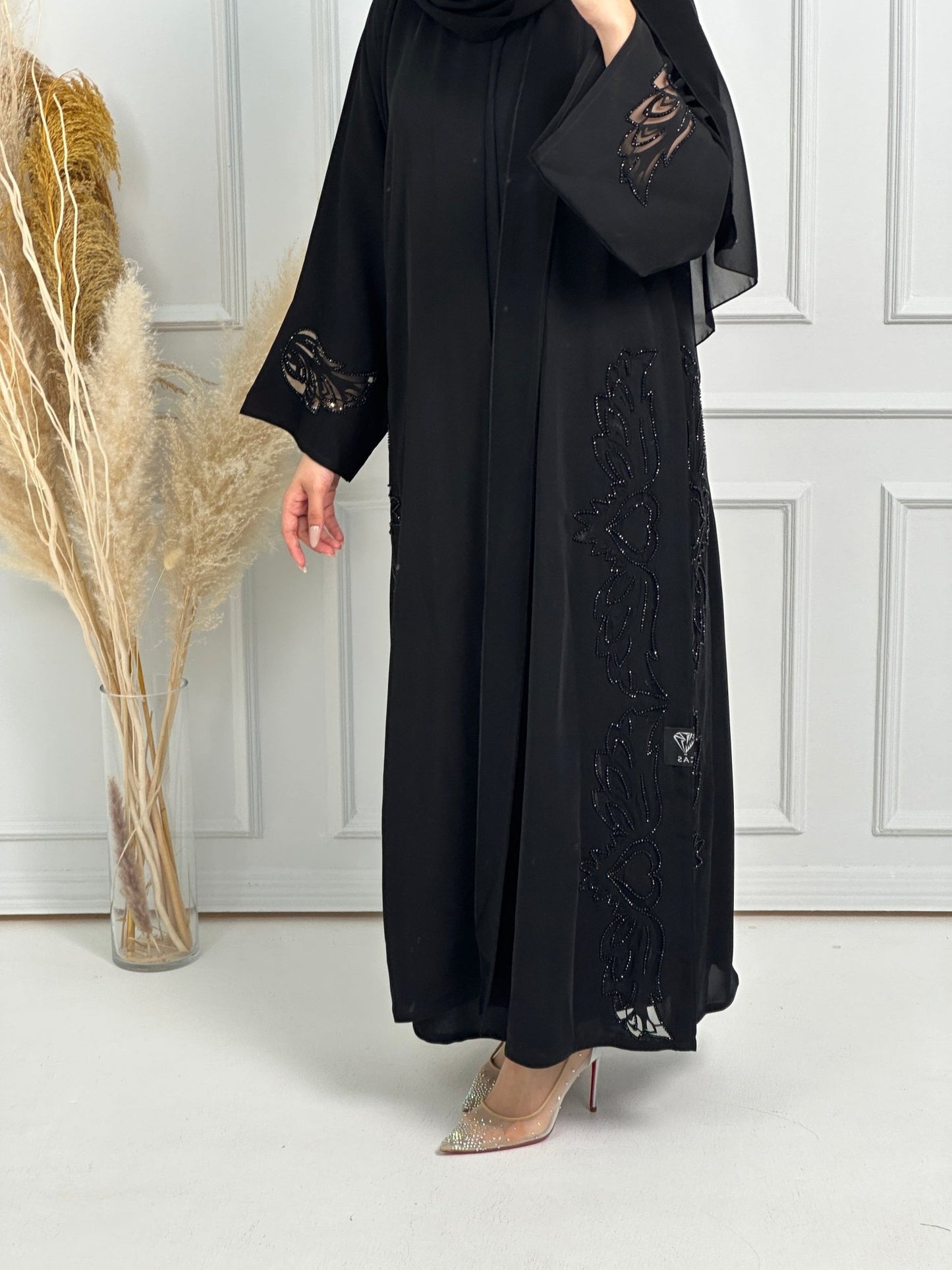 C - Black - Work - Abaya - Set - 179