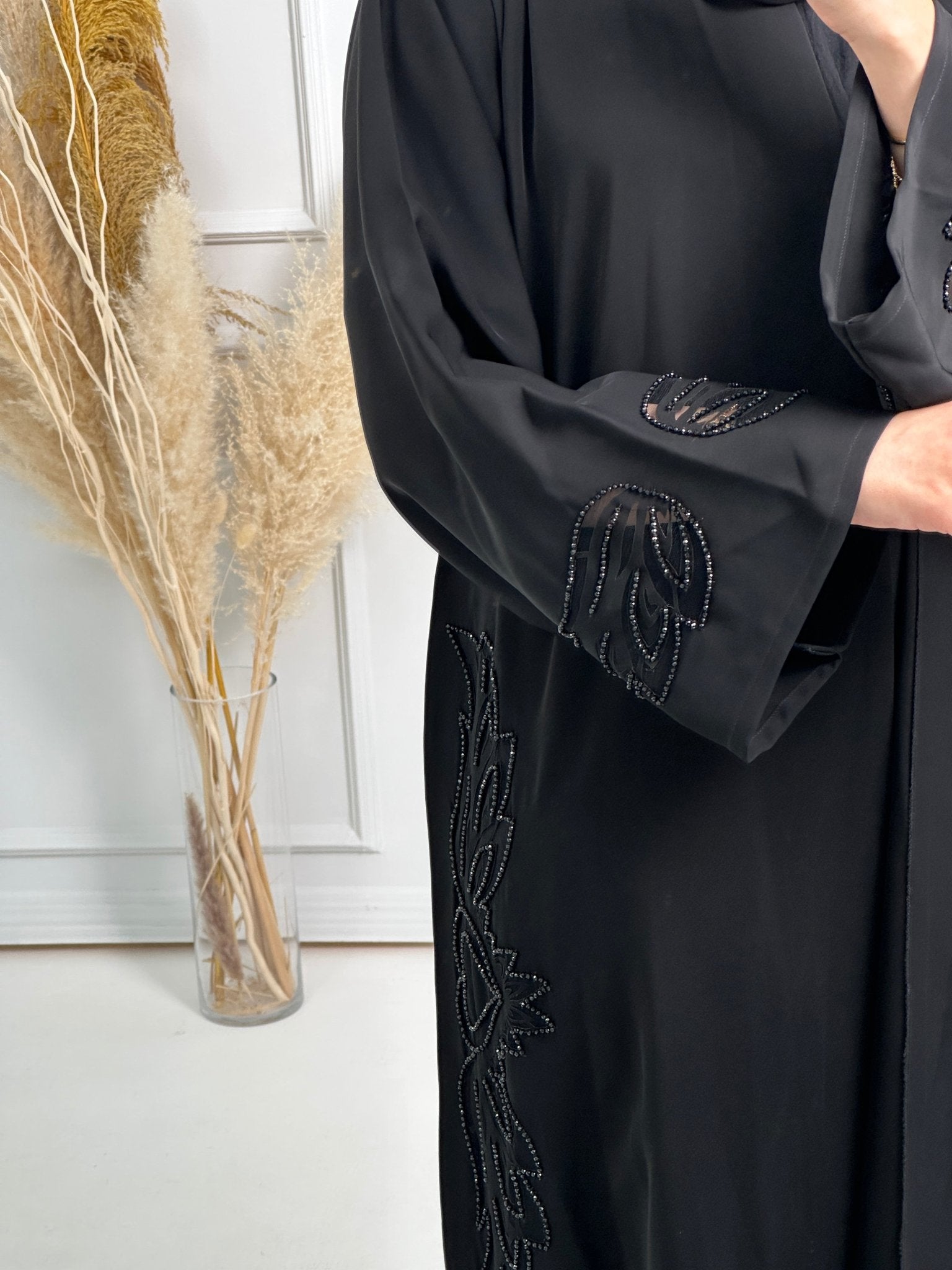 C - Black - Work - Abaya - Set - 179