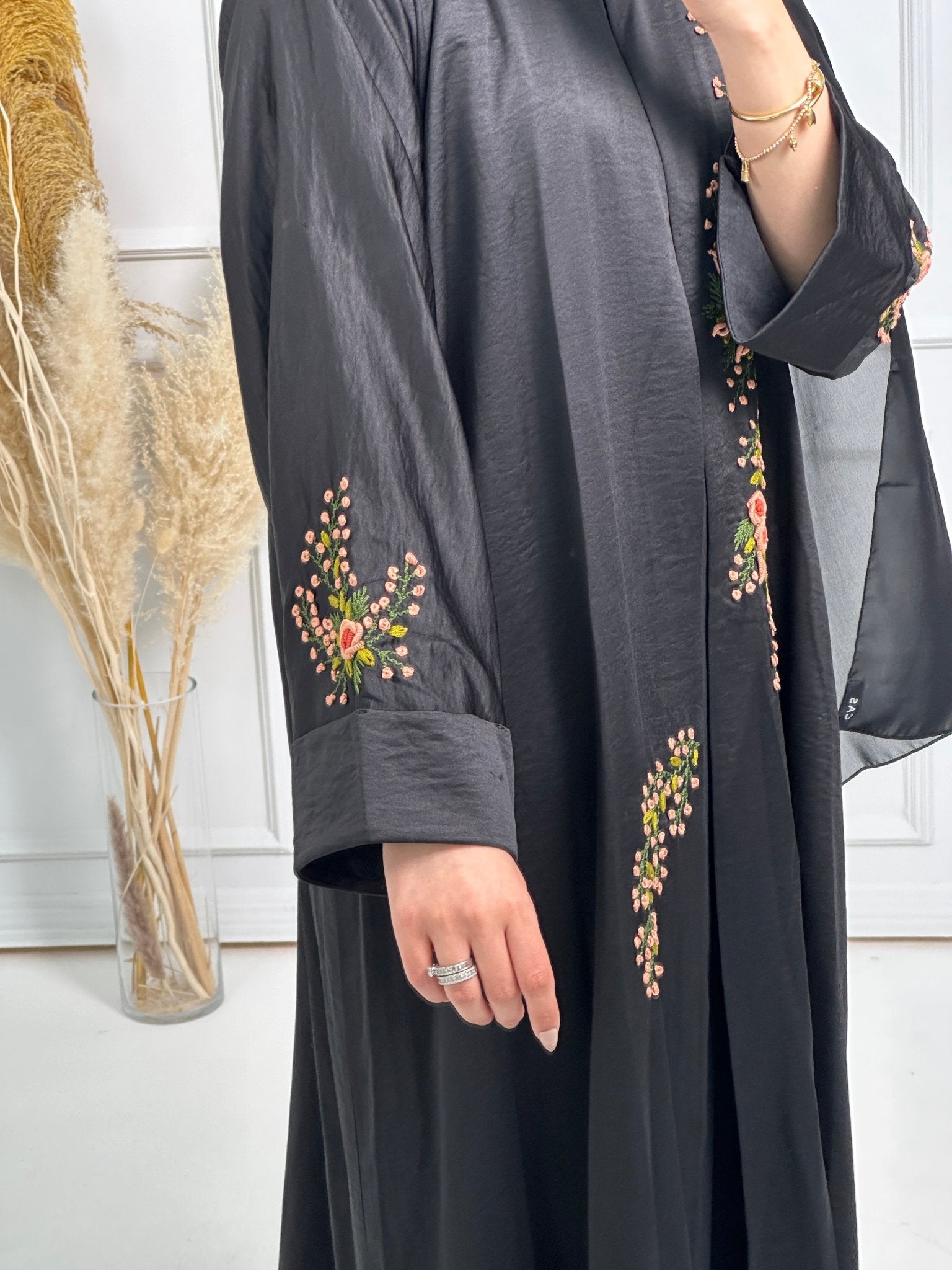 C - Black - Work - Abaya - Set - 180