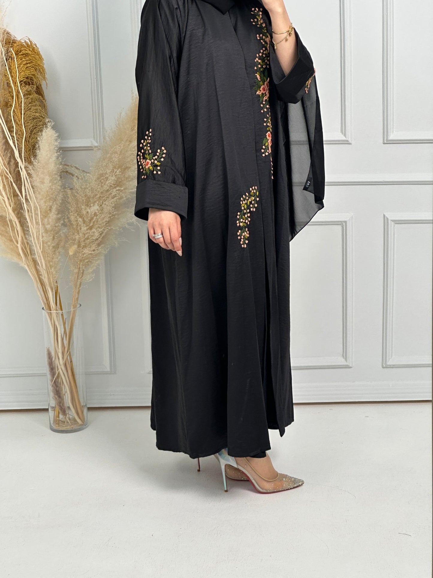 C - Black - Work - Abaya - Set - 180