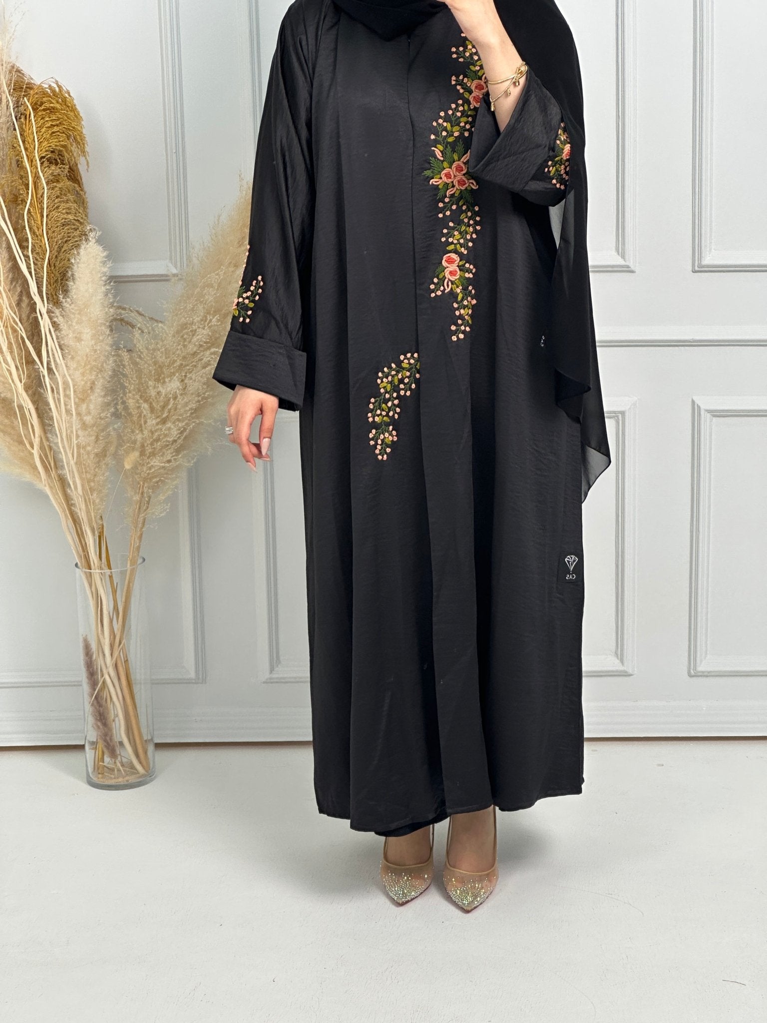 C - Black - Work - Abaya - Set - 180