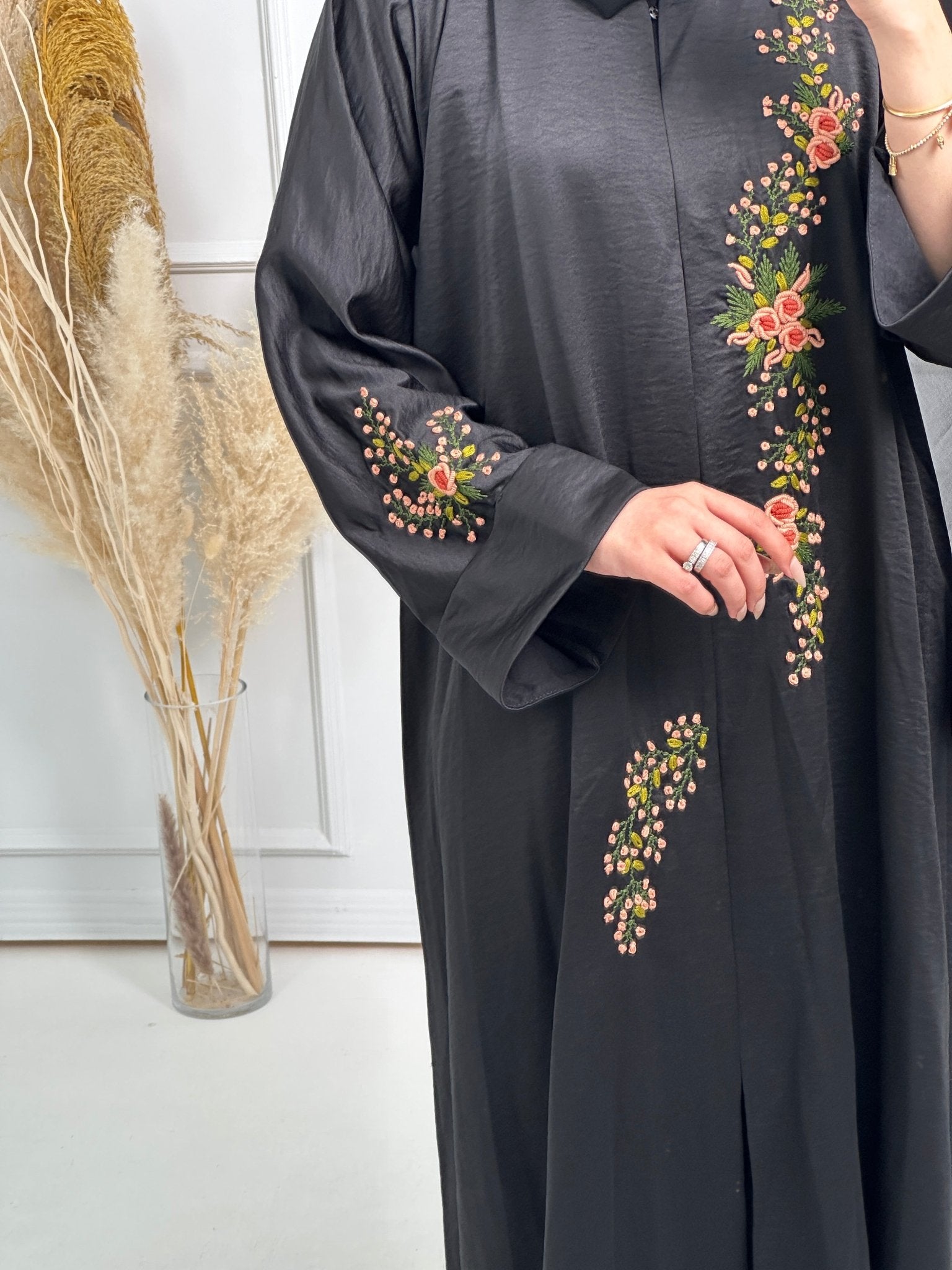 C - Black - Work - Abaya - Set - 180