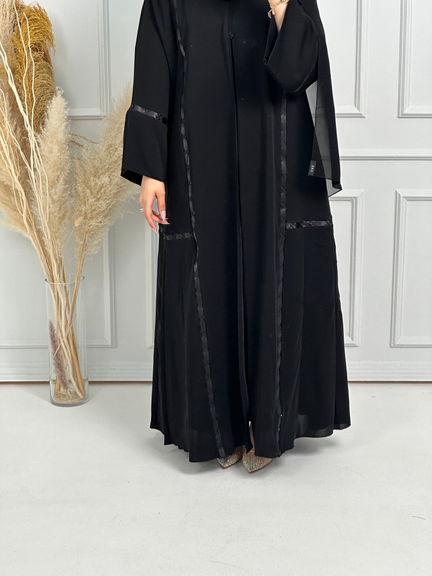 C - Black - Work - Abaya - Set - 181