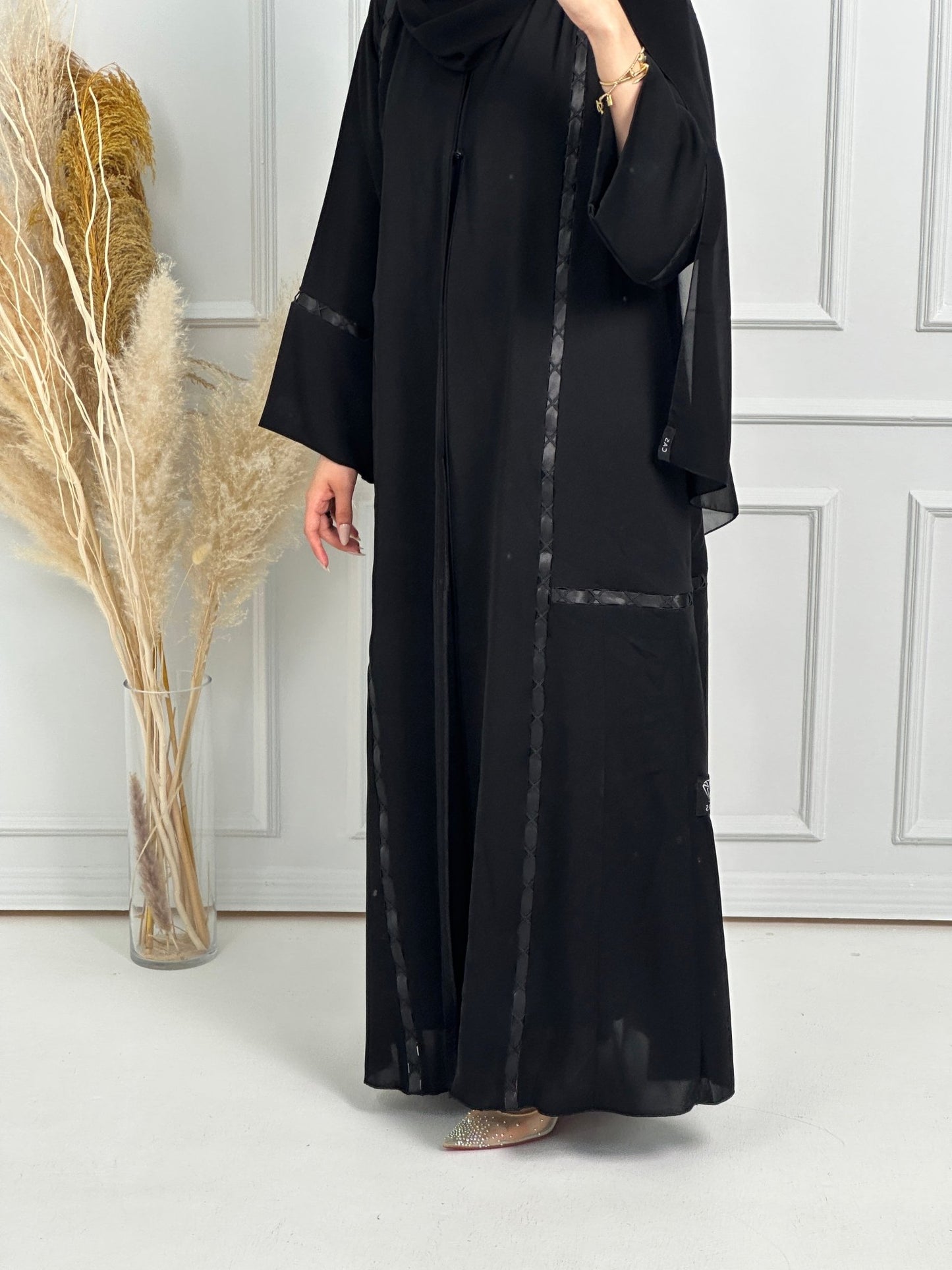 C - Black - Work - Abaya - Set - 181