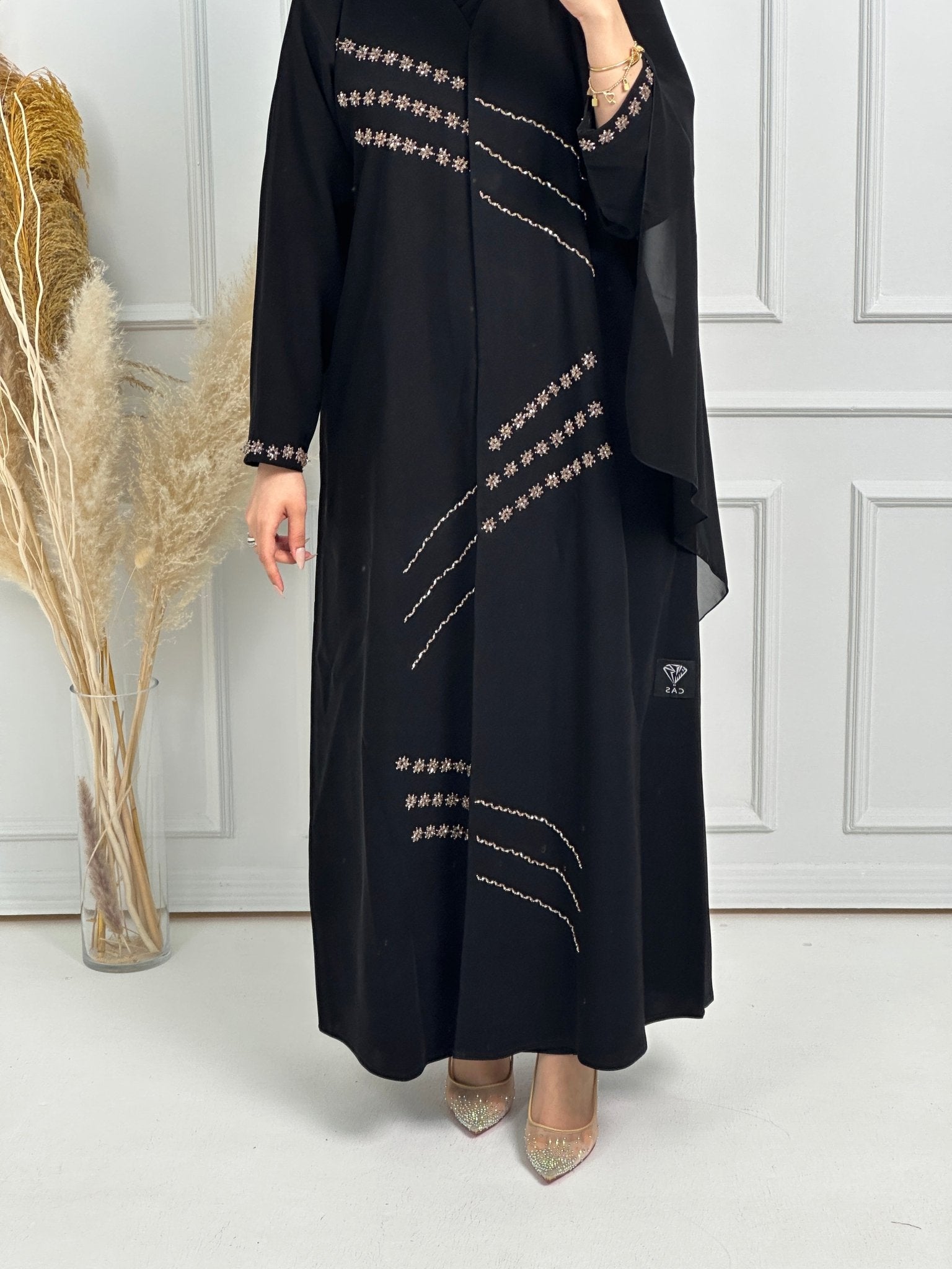 C - Black - Work - Abaya - Set - 182