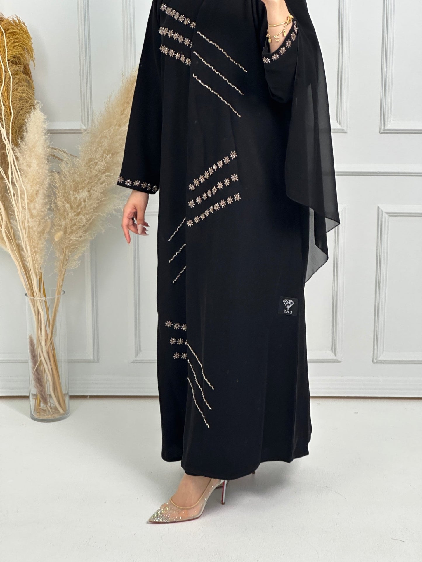 C - Black - Work - Abaya - Set - 182