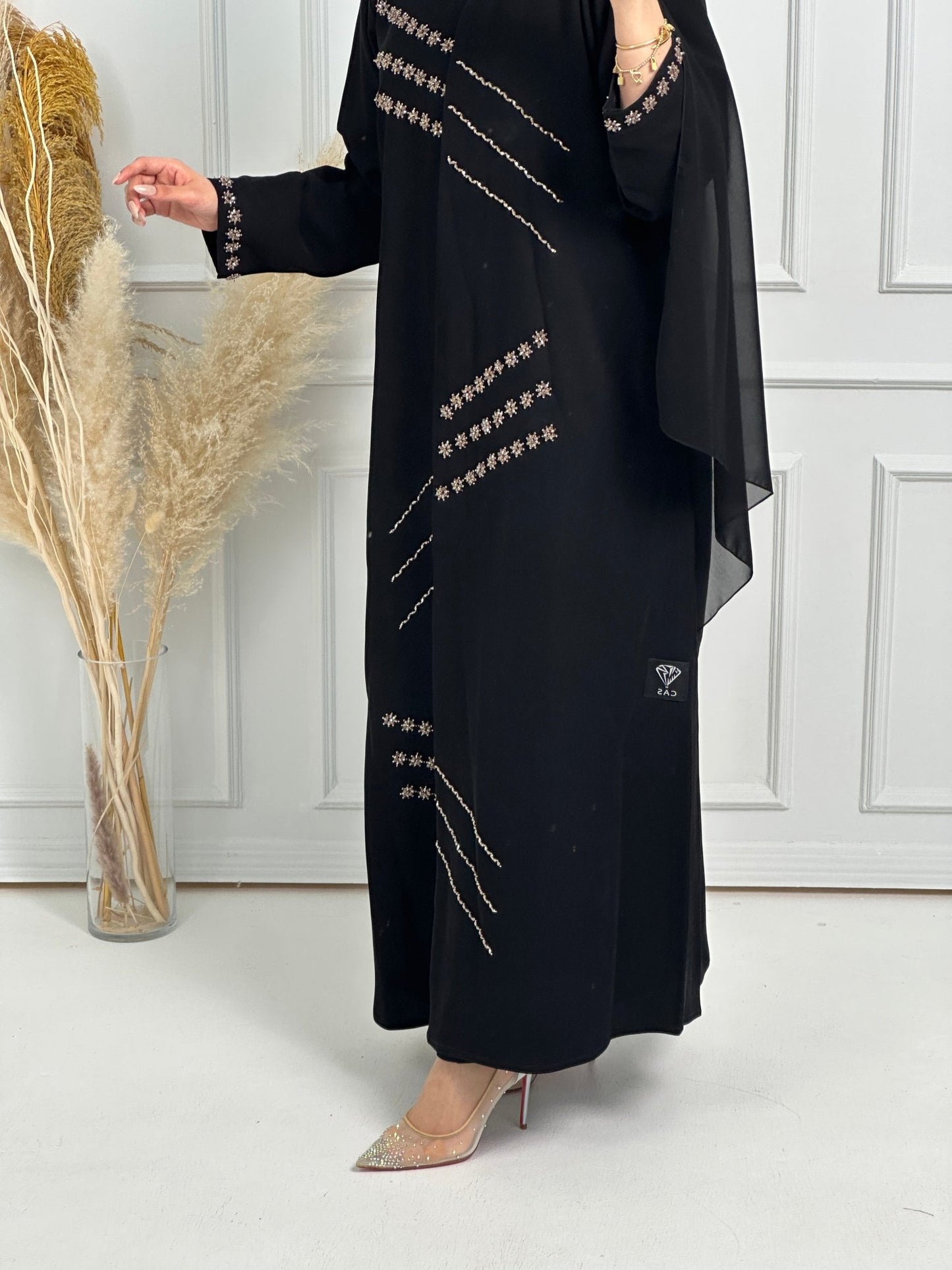 C - Black - Work - Abaya - Set - 182