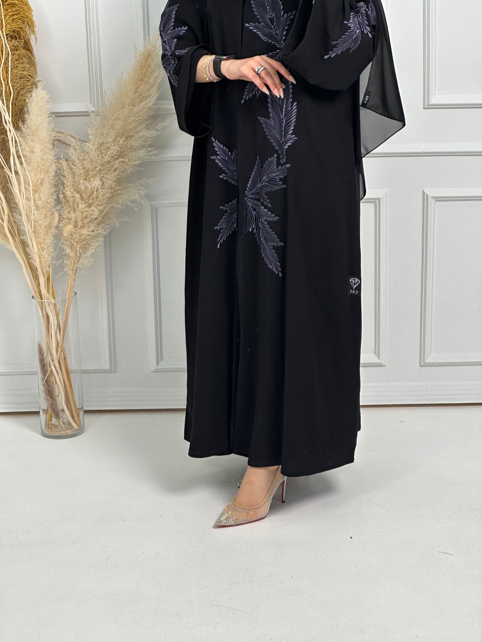 C - Black - Work - Abaya - Set - 183