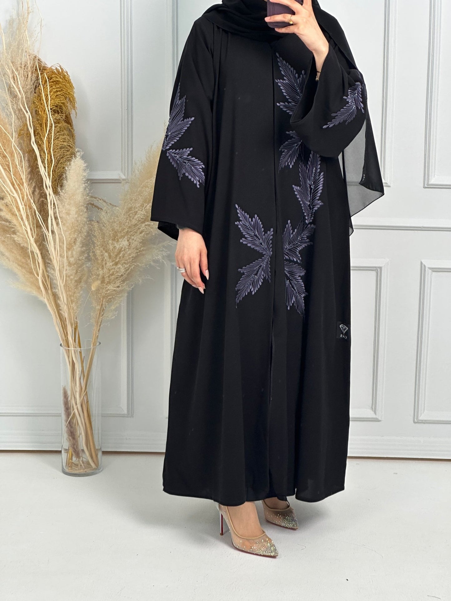 C - Black - Work - Abaya - Set - 183