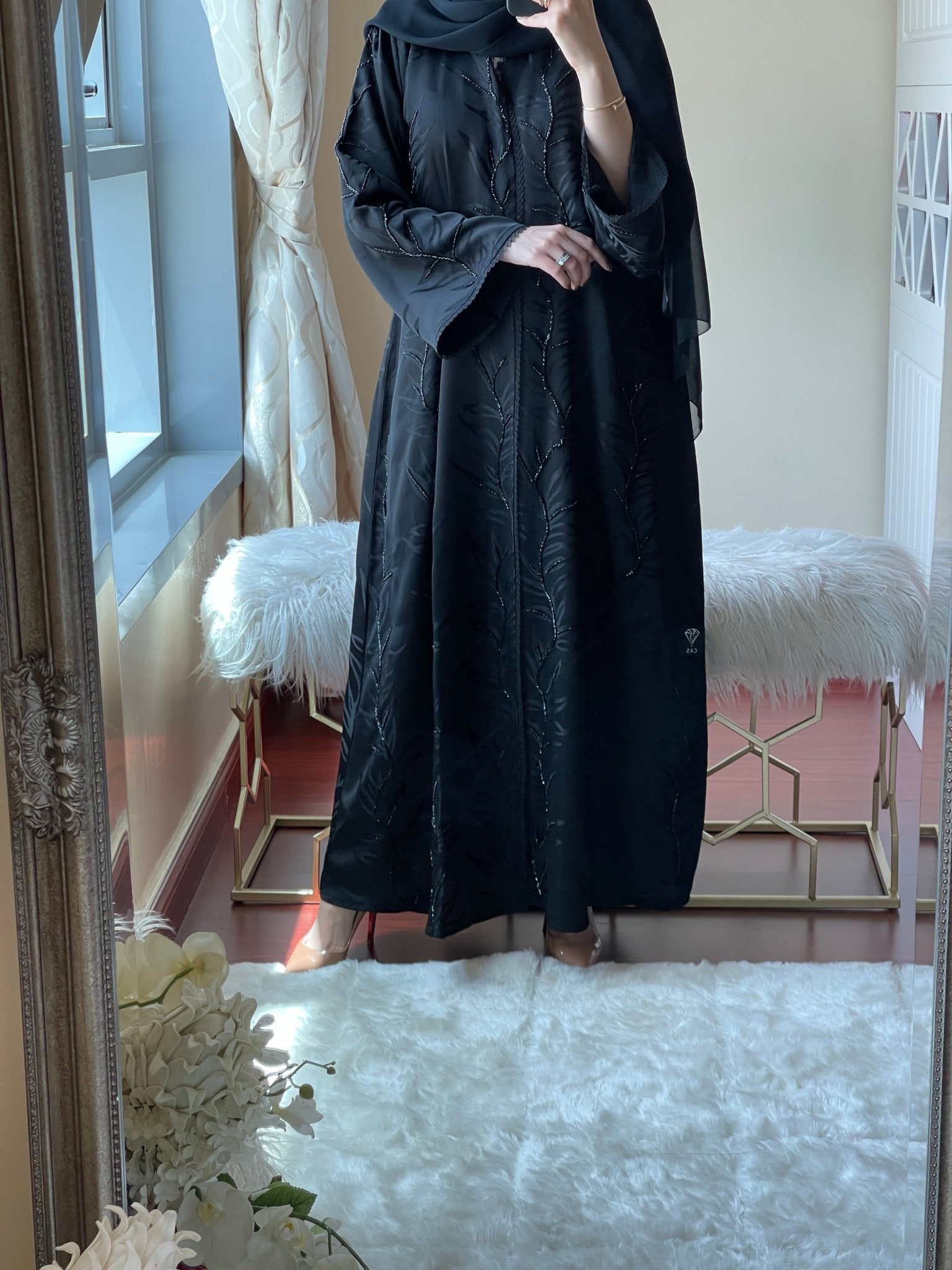 C - Black - Work - Abaya - Set - 22