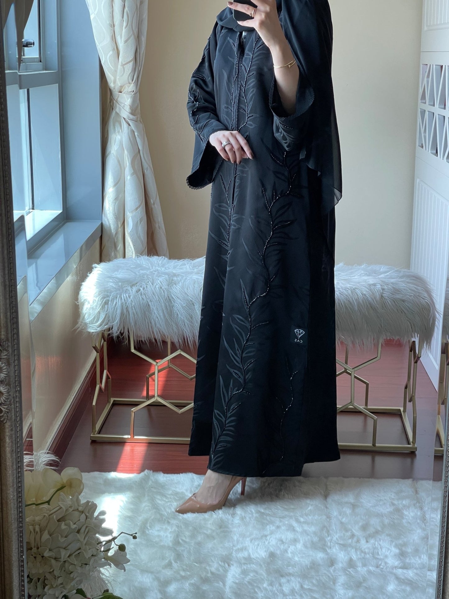 C - Black - Work - Abaya - Set - 22