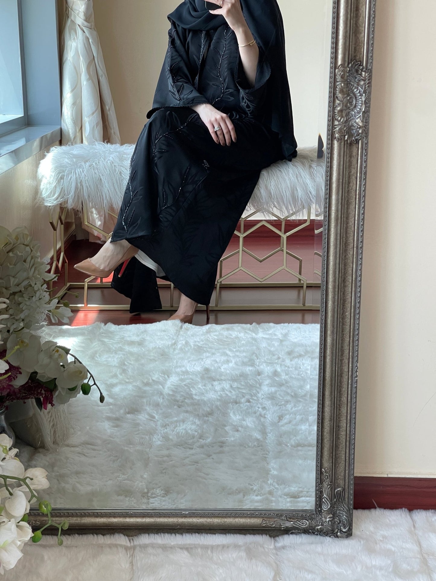 C - Black - Work - Abaya - Set - 22