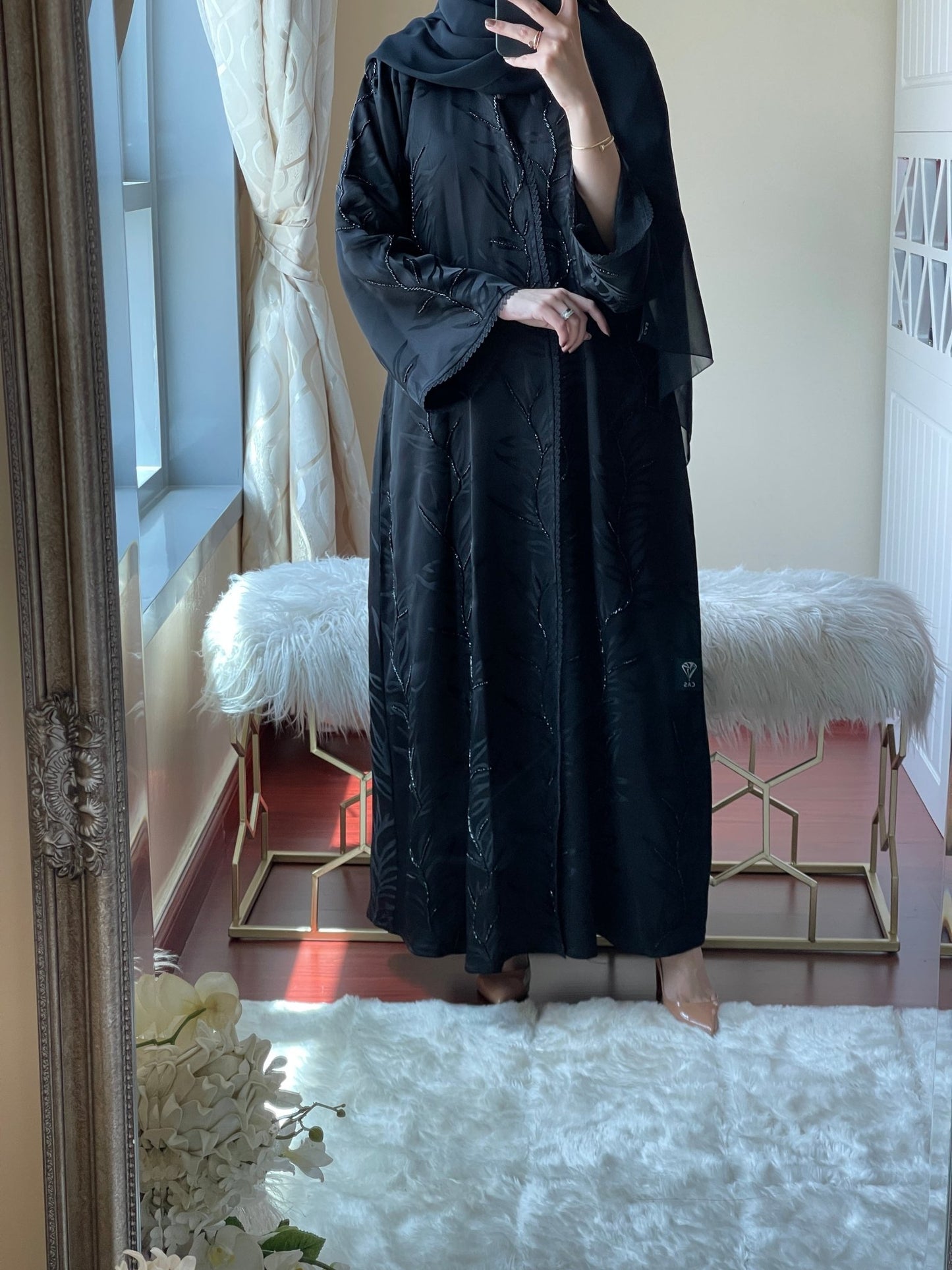 C - Black - Work - Abaya - Set - 22