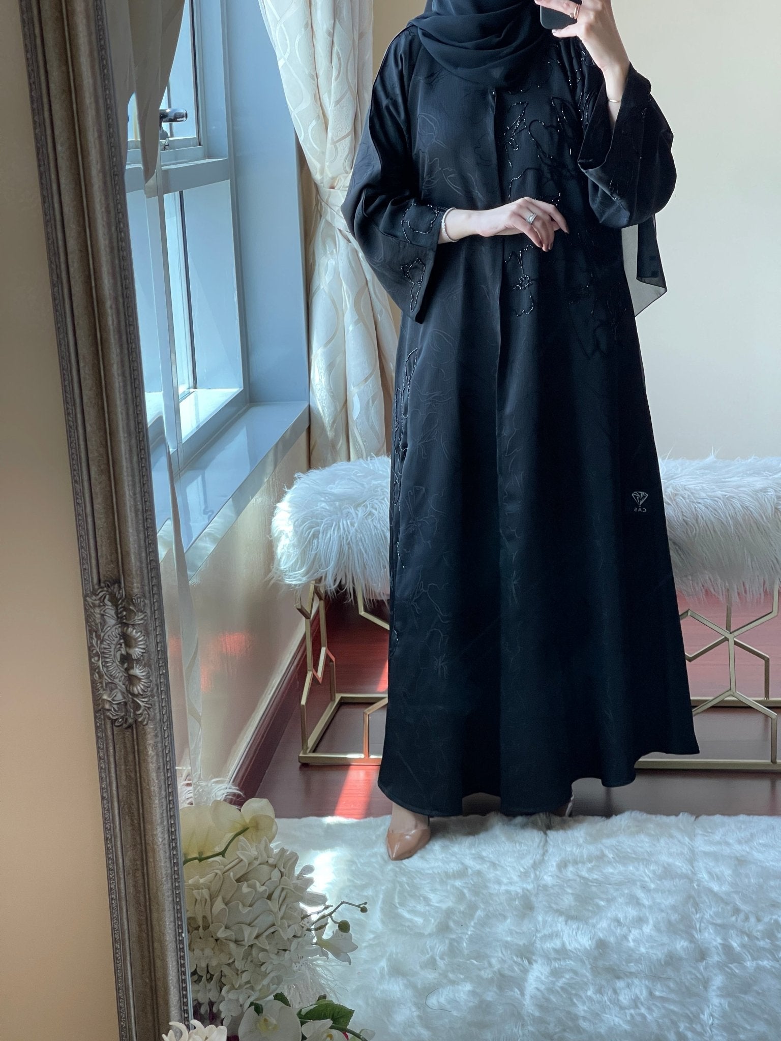 C - Black - Work - Abaya - Set - 23