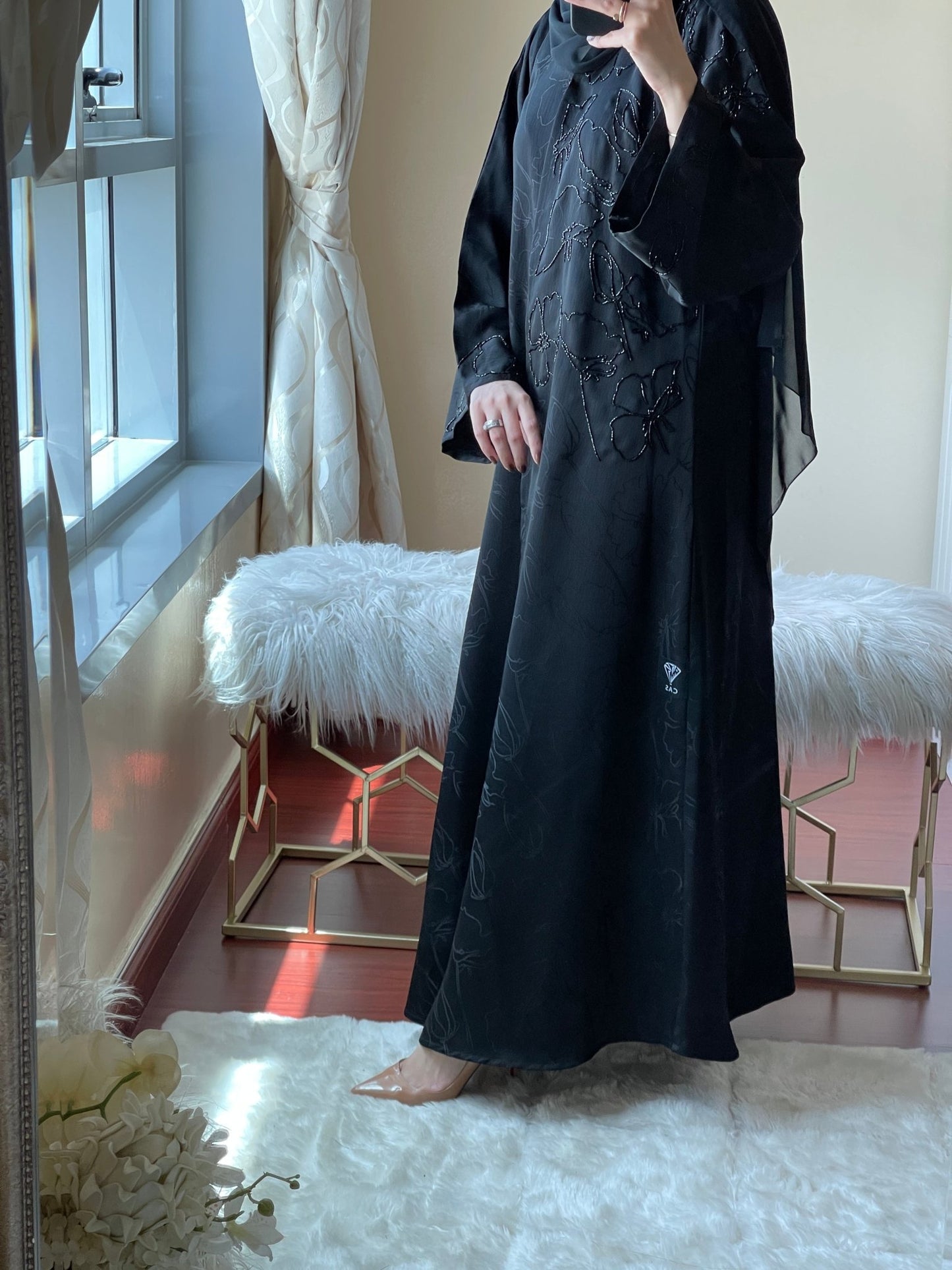 C - Black - Work - Abaya - Set - 23