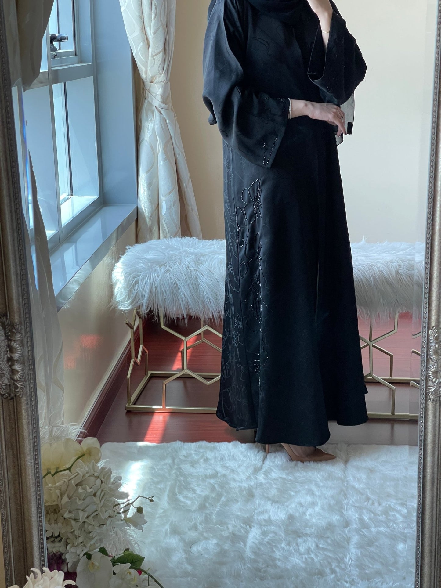 C - Black - Work - Abaya - Set - 23