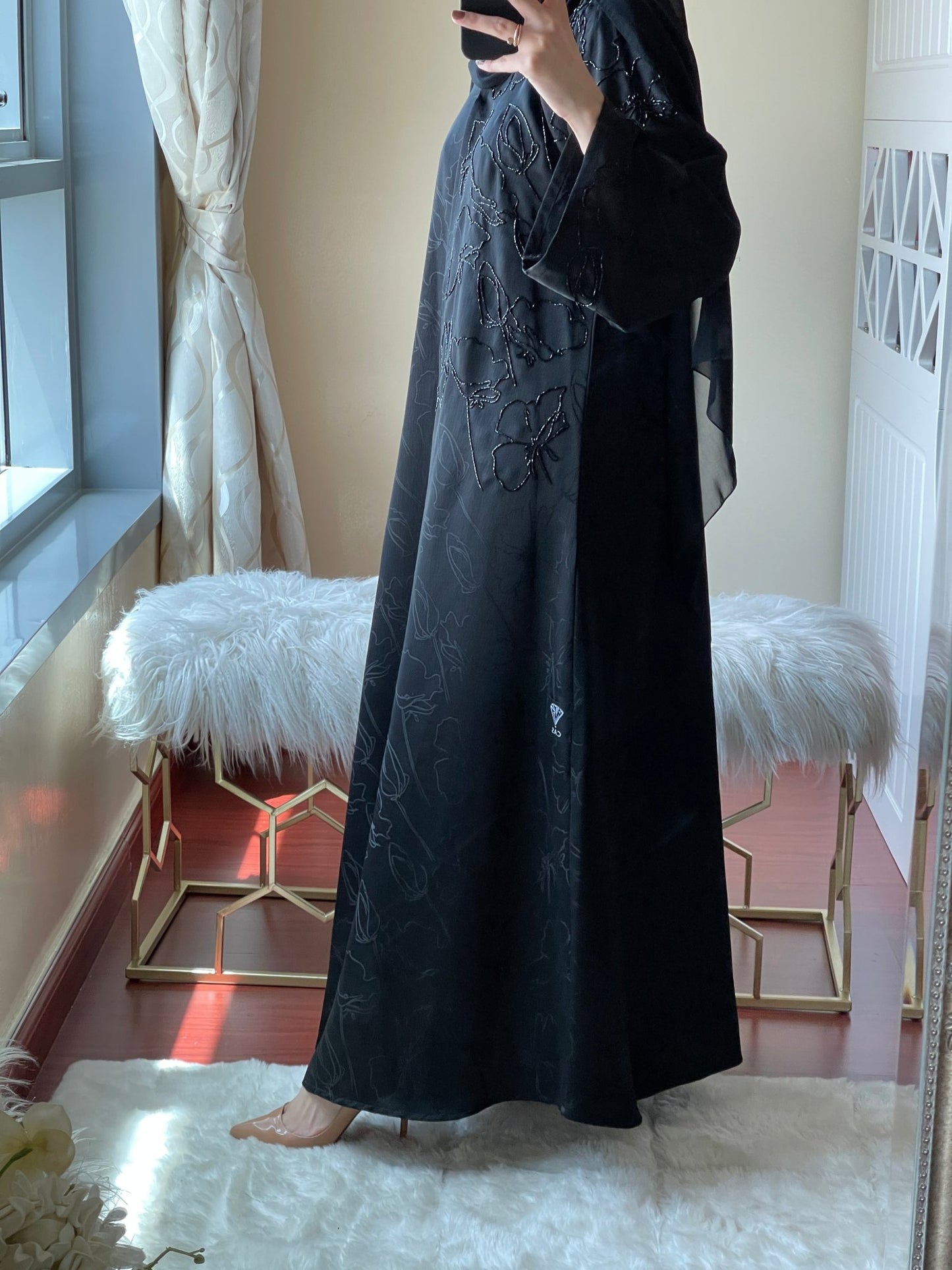 C - Black - Work - Abaya - Set - 23