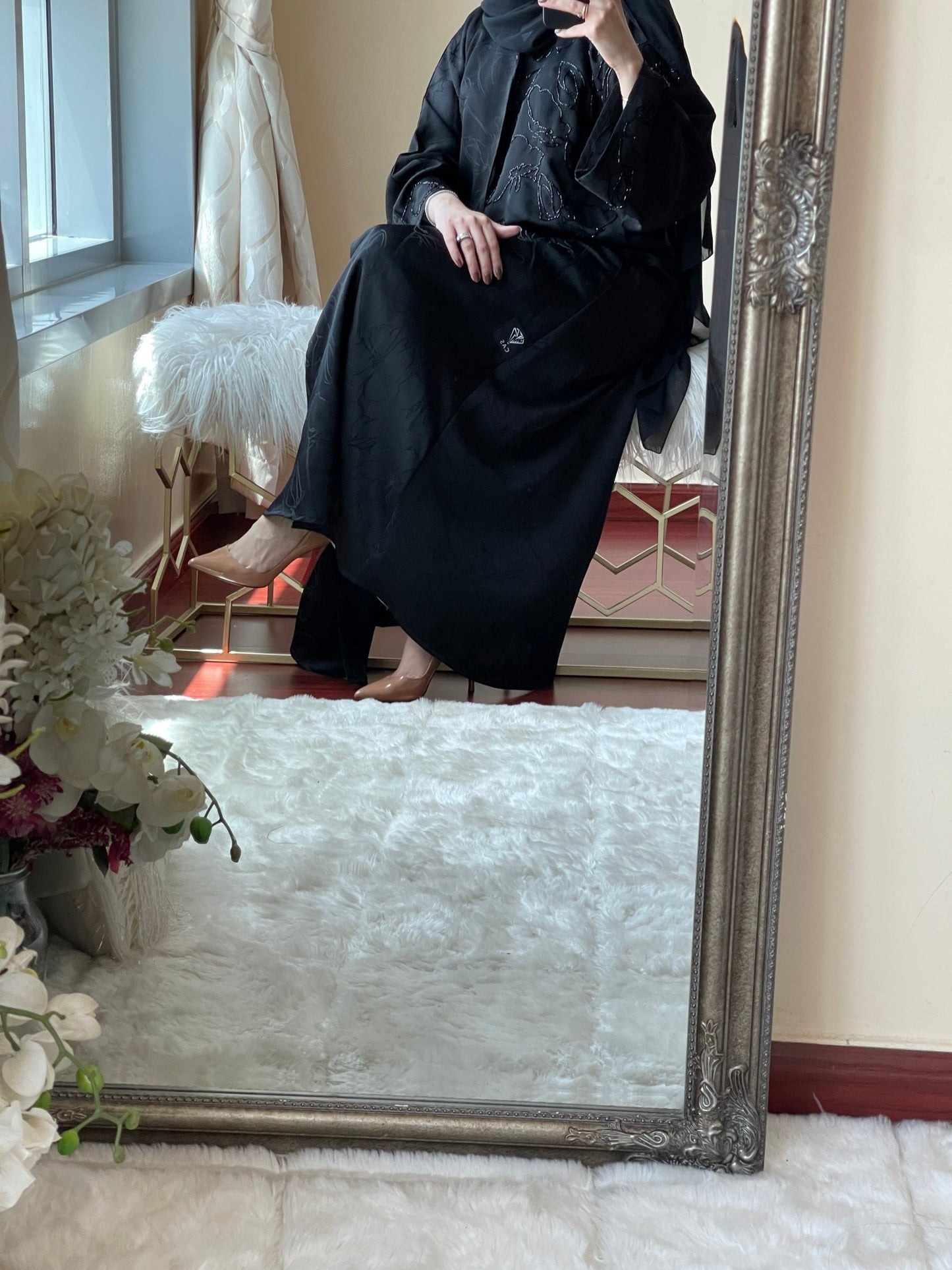 C - Black - Work - Abaya - Set - 23