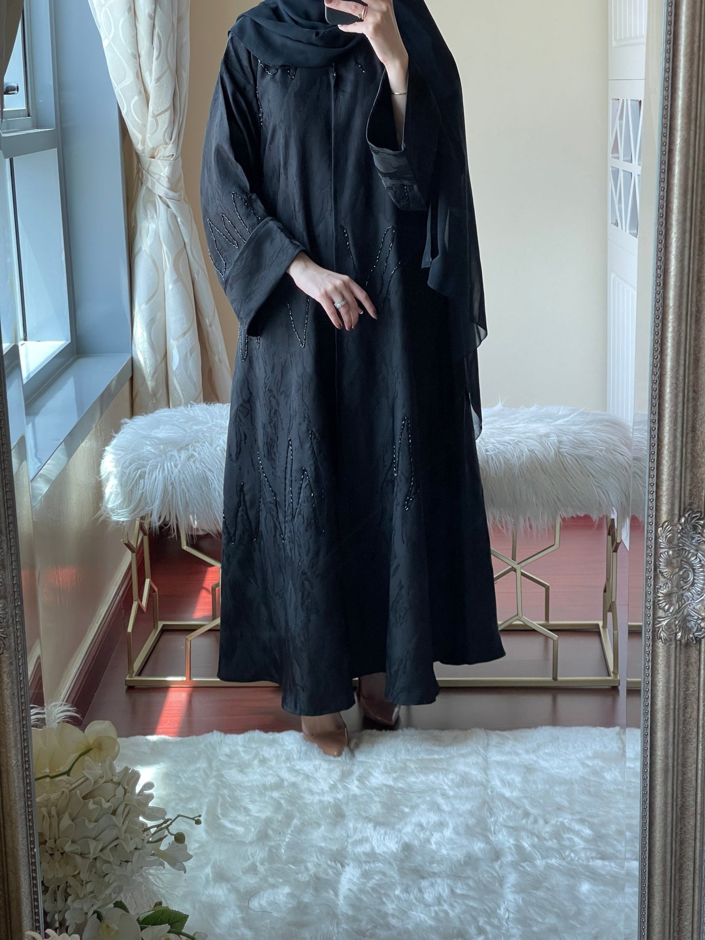 C - Black - Work - Abaya - Set - 24