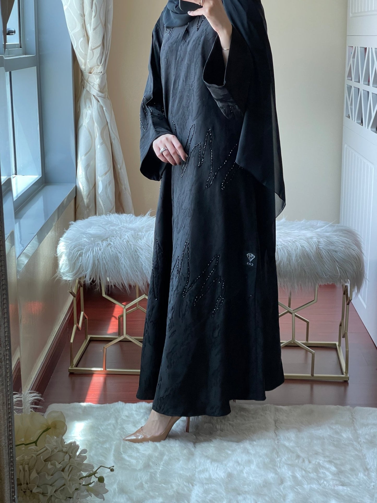 C - Black - Work - Abaya - Set - 24