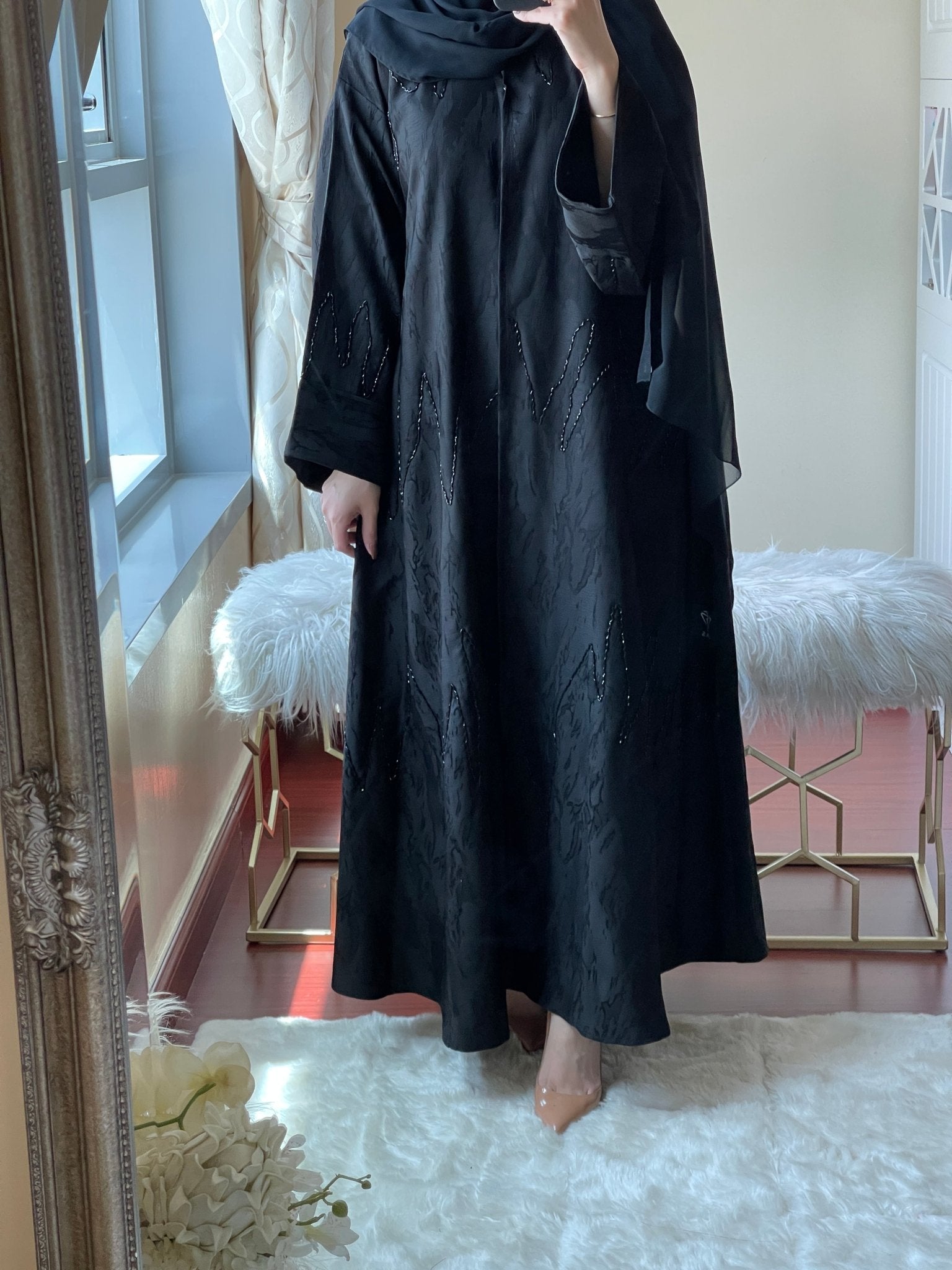 C - Black - Work - Abaya - Set - 24