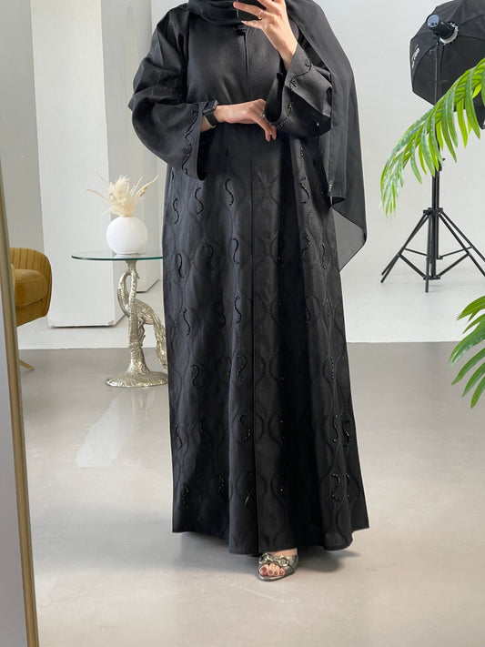 C - Black - Work - Abaya - Set - 25