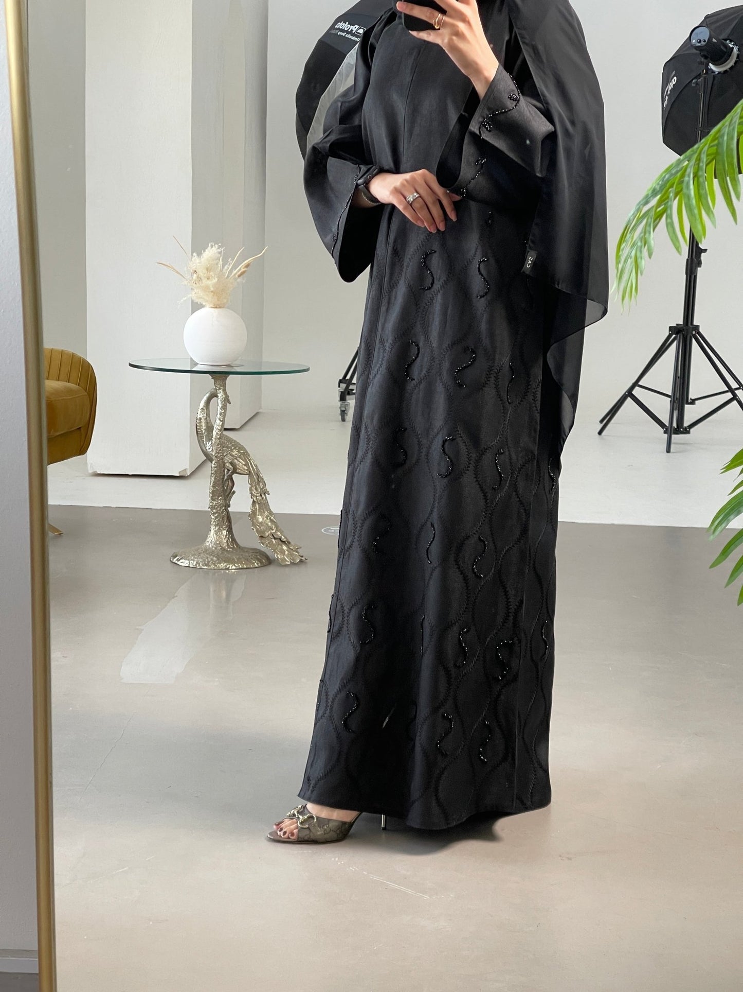 C - Black - Work - Abaya - Set - 25