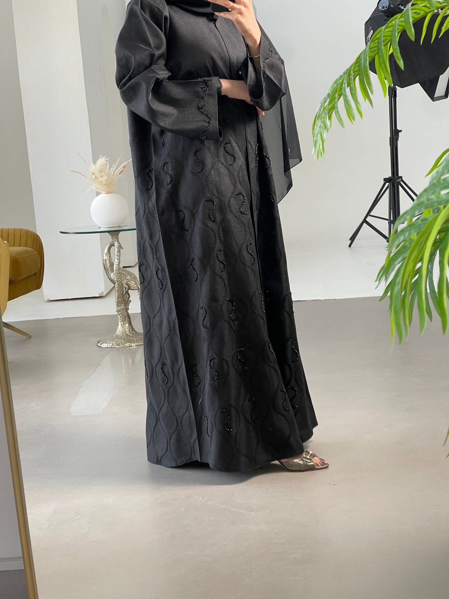 C - Black - Work - Abaya - Set - 25