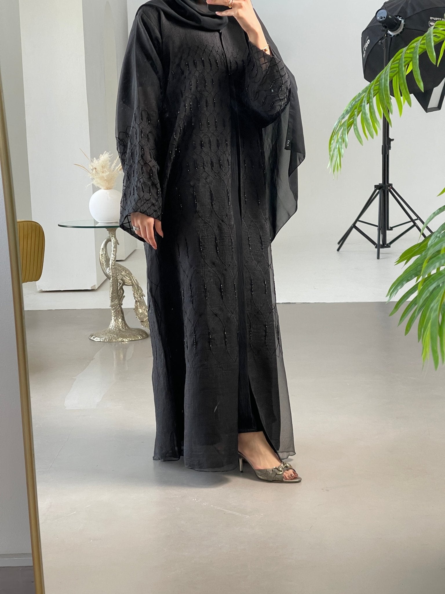 C - Black - Work - Abaya - Set - 26